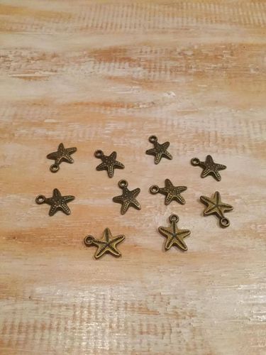 Starfish Bronze Charms x 10 A Pack
