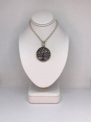 Mother Of Pearl Large Tree Of Life 925 Silver Pendant