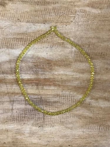 Yellow 4mmx6mm Faceted Glass Beads,40cm,100 beads