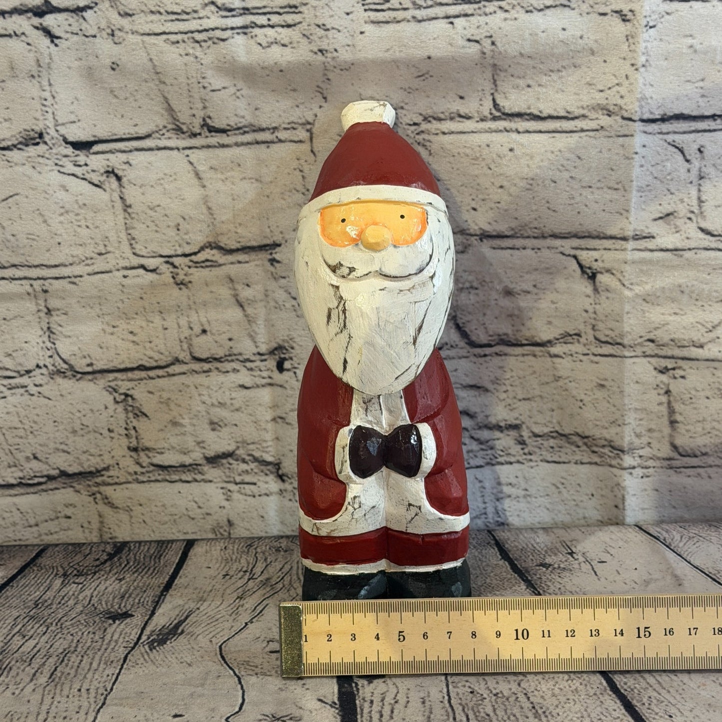 20cm x 8cm Santa Claus Father Christmas Handcrafted Wood Xmas Christmas Ornament6