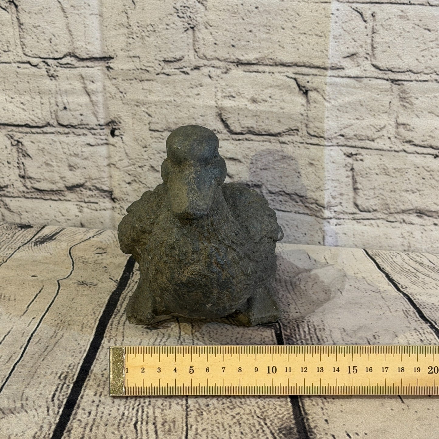 Standing Pond Duck Stone Garden 15cm x 15cm Ornament Indoor Statue Hindu7