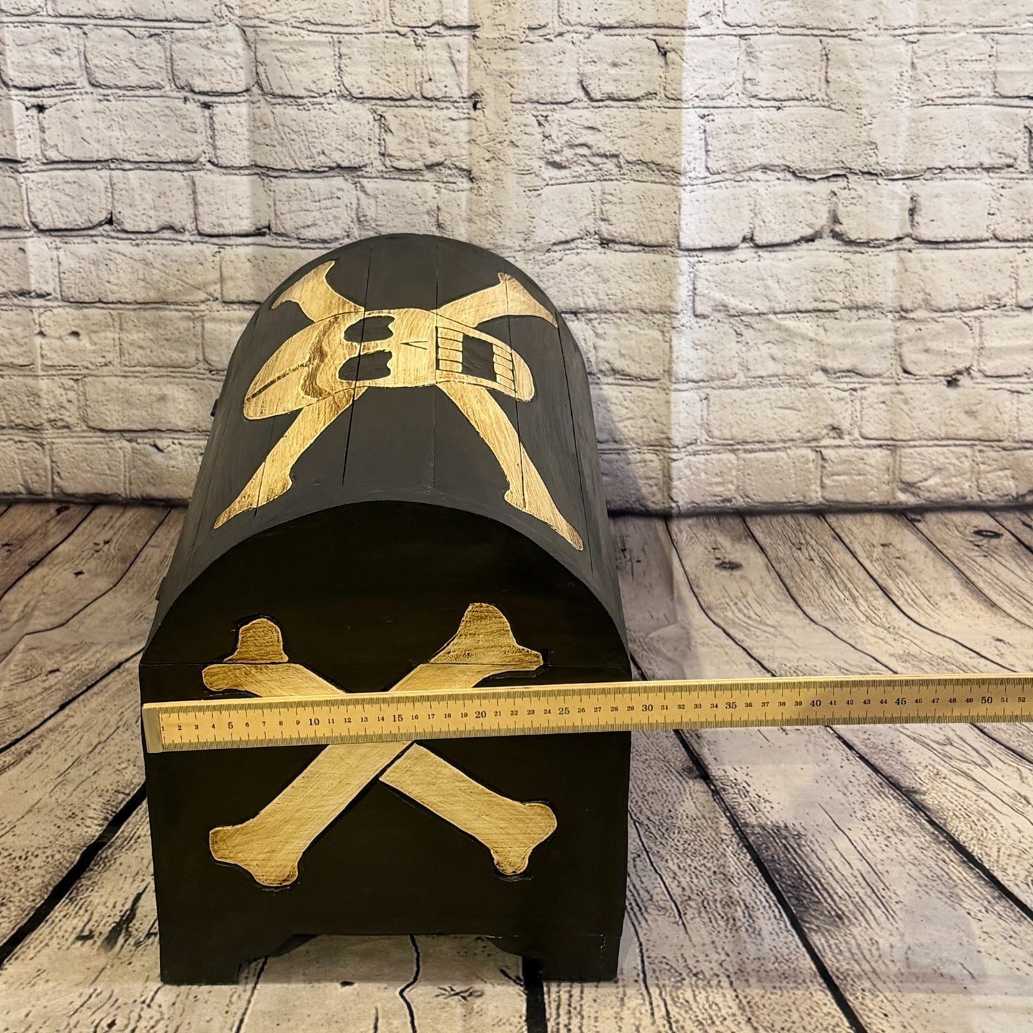 50cm x 35cm x 30cm Wood Gothic Pirate Chest Skull Coffin Jewellery Trinket Box8