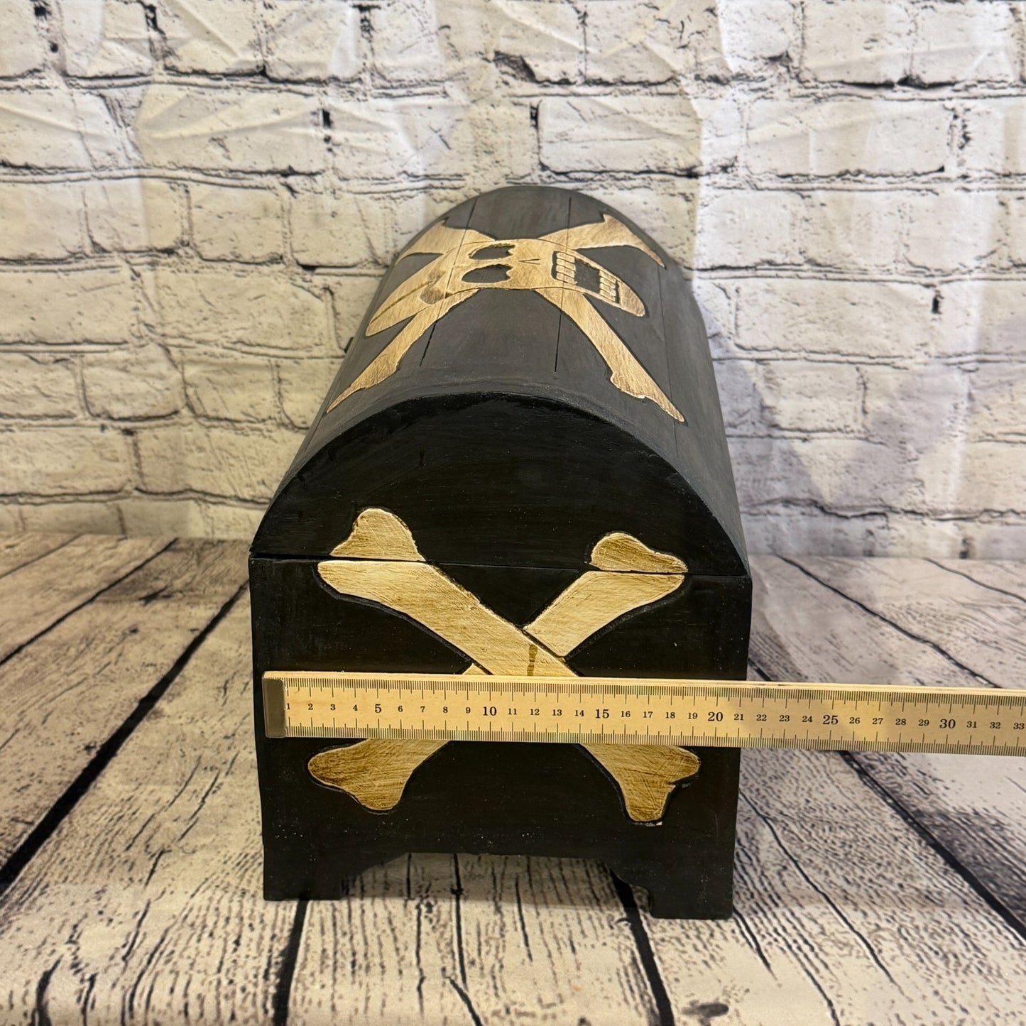 40cm x 30cm x 20cm Wood Gothic Pirate Chest Skull Coffin Jewellery Trinket Box8