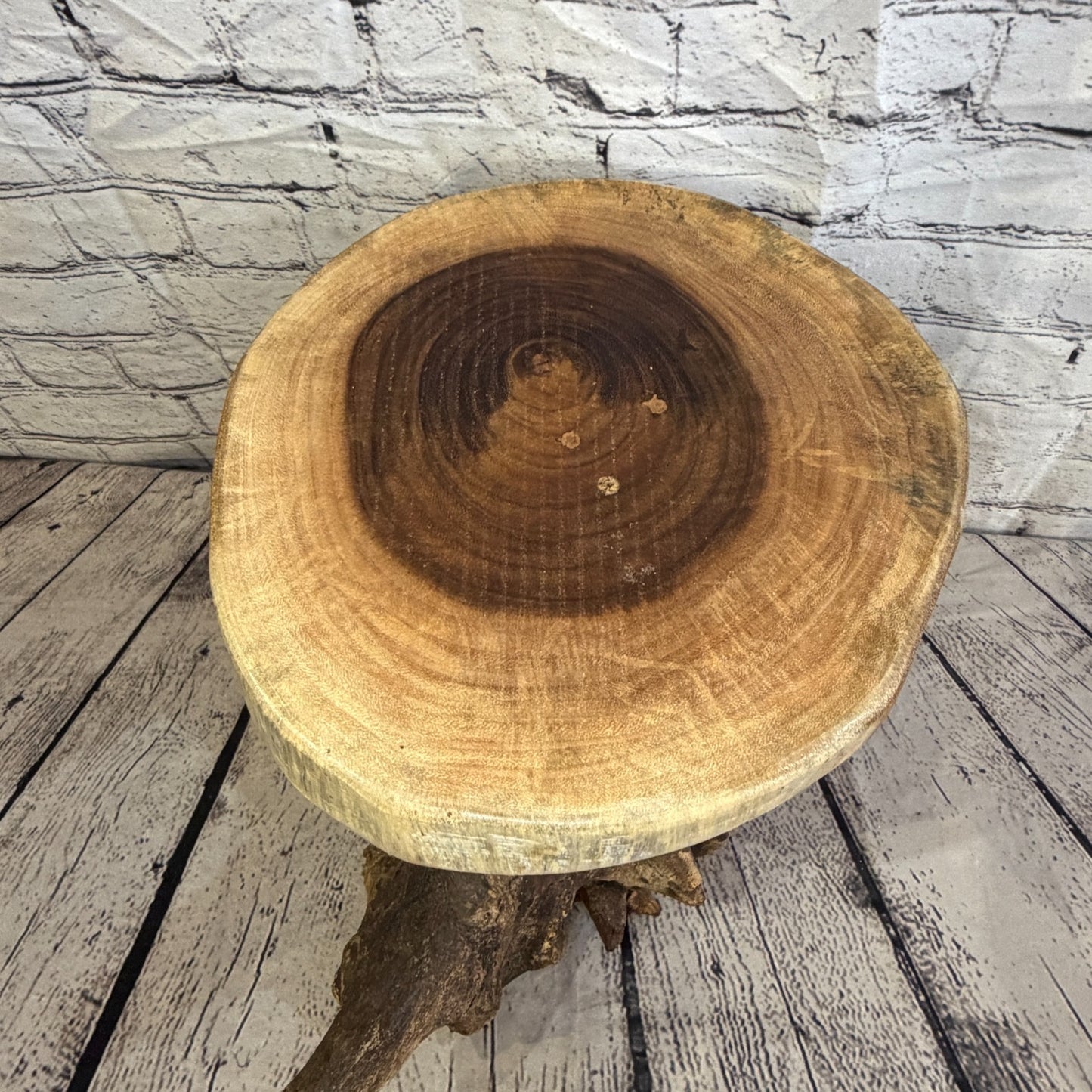 30cm x 25cm Wooden Coffee Root Sculpture Garden Teak Root Ornament Carved No 117