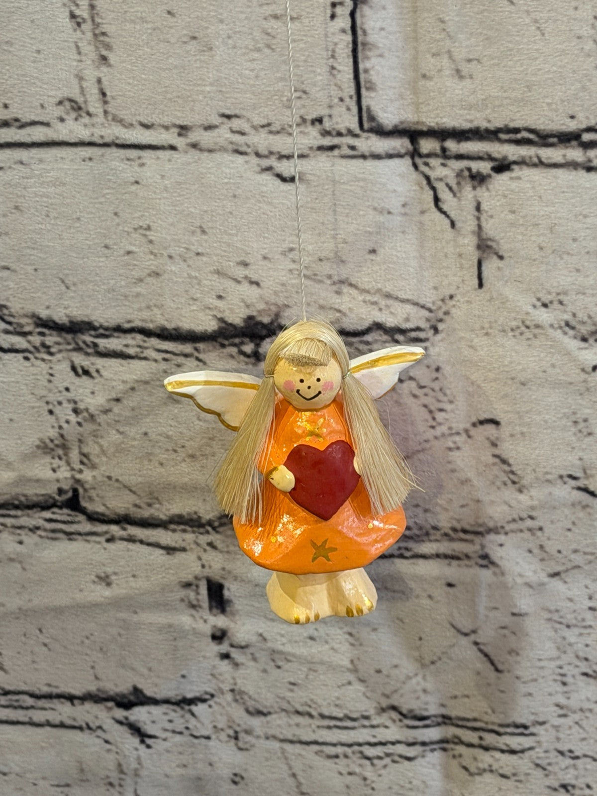 Orange Fairy Angel Wind Chimes Romantic Metal Art Wind Bells Outdoor Hanging5