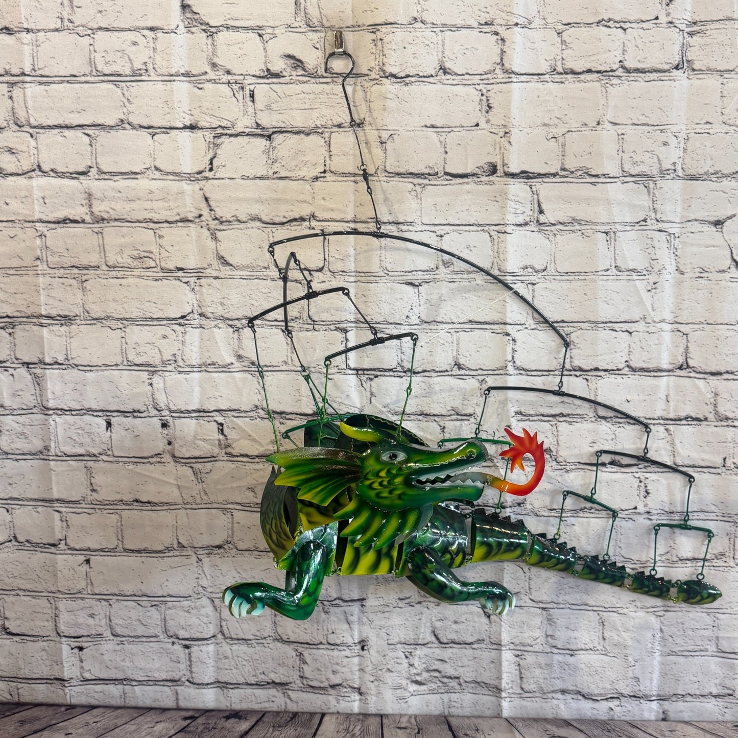100cm x 50cm Green Metal Dragon Wall Art Dragon Sculpture Metal Wall Hanging5