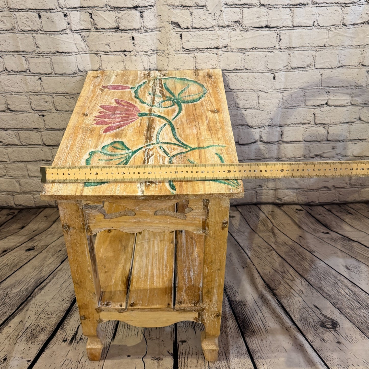 55cm x 60cm x 35cm Flower Table Wooden Side Cabinet Living Storage Furniture6