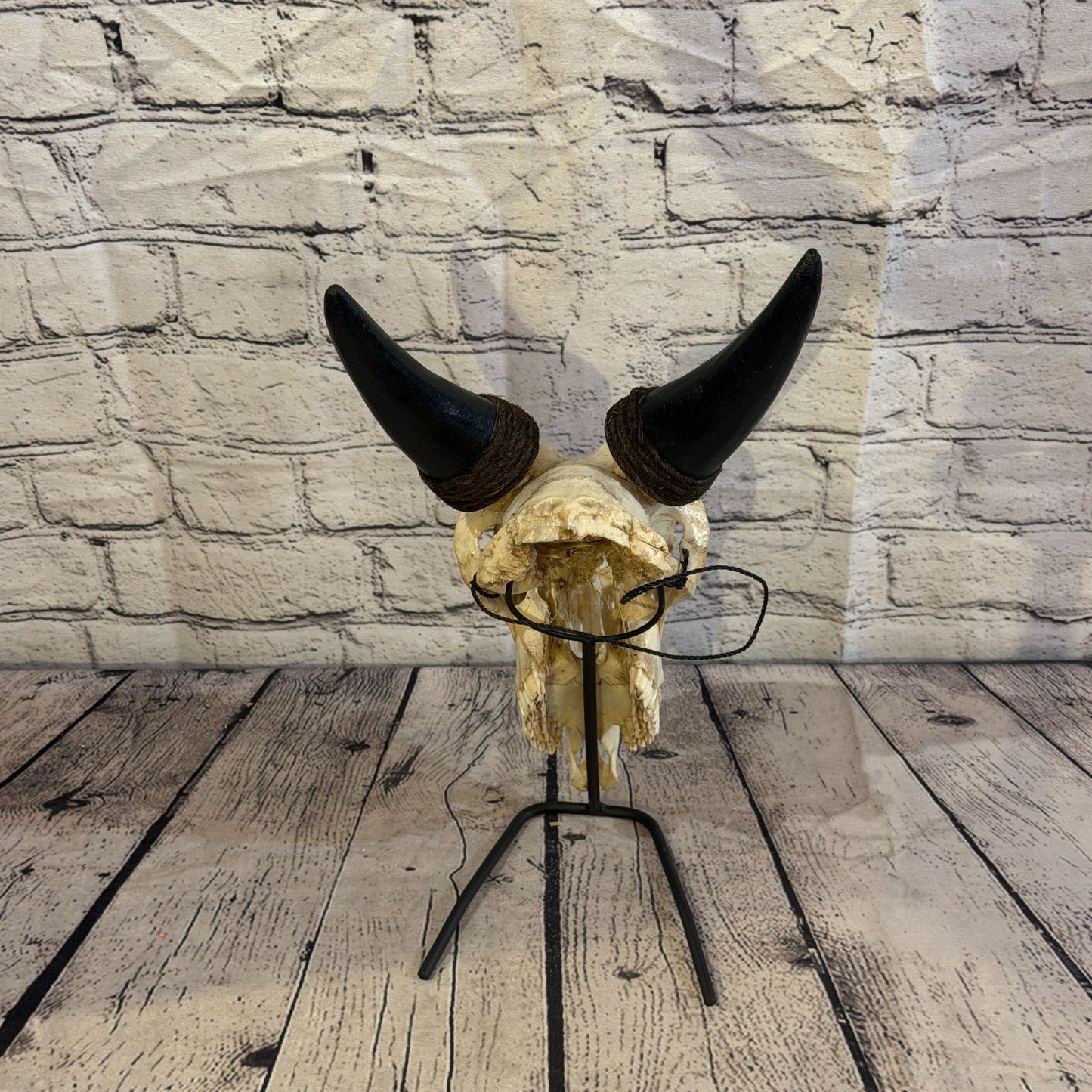 30cm Carved Buffalo Ram Wild Replica Skulls Wall Hanging Carved Stand Design 410