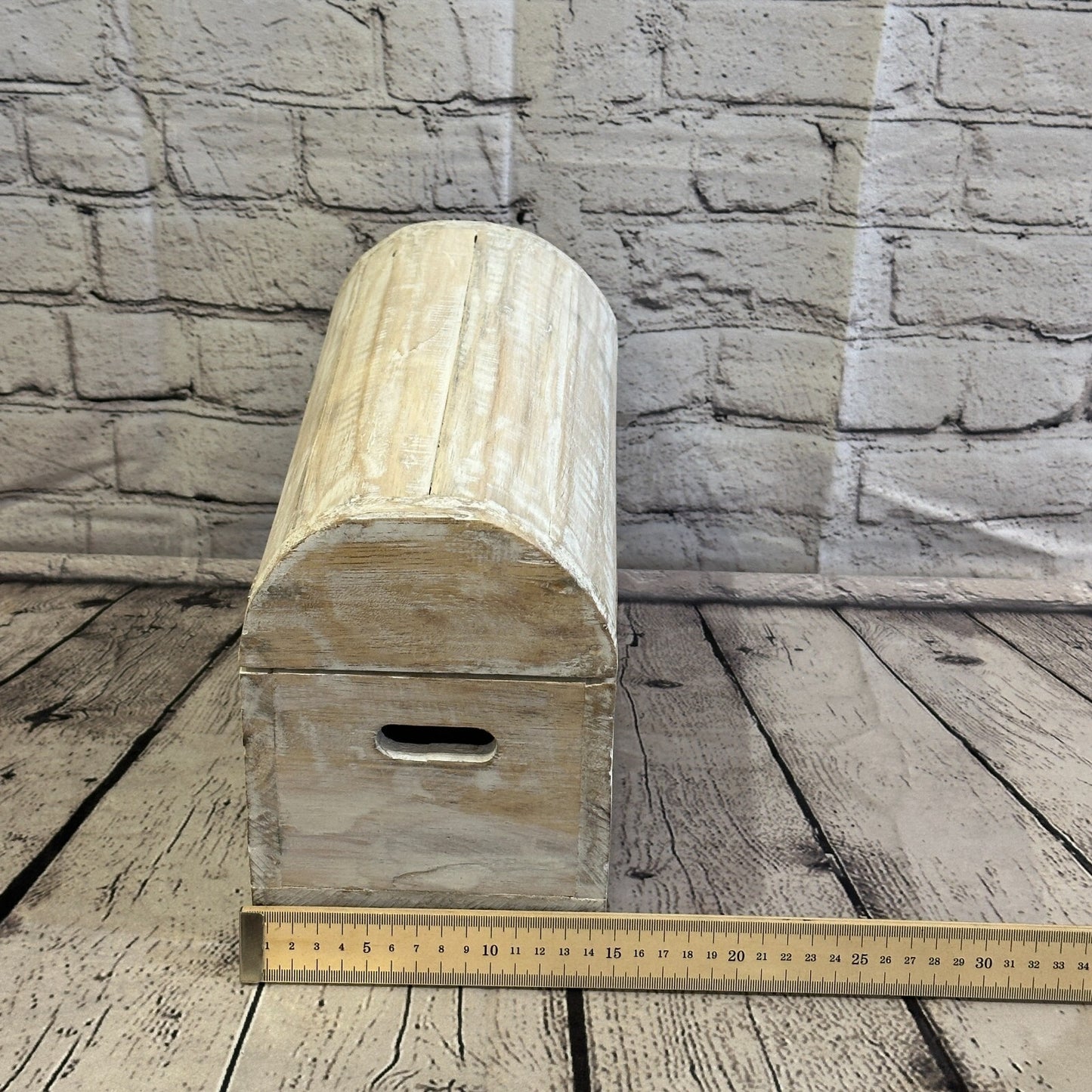 30cm x 20cm x 14cm White Home Wood Box Wooden Chest Storage Craft Handles Lid11