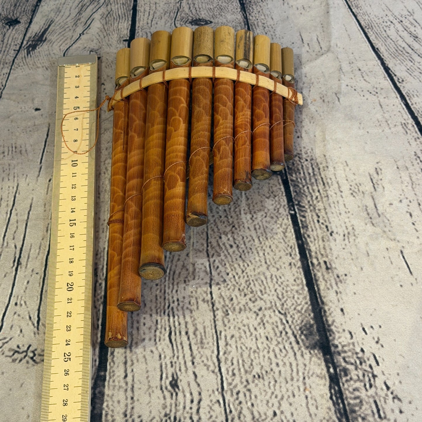 25cm 10 Pipe Pan Pipes With Reeds Bambo Flutes Hand Made Fair Trade PanPipes3