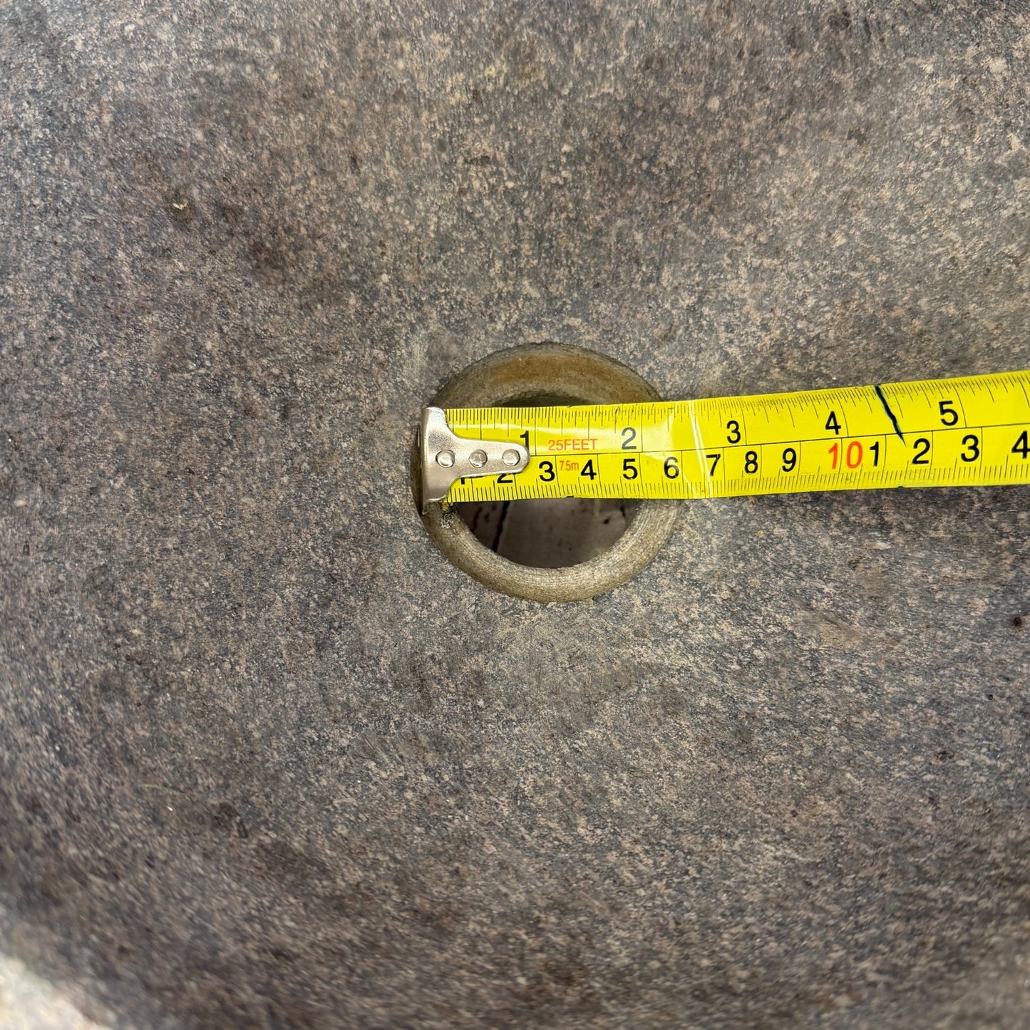 33cm x 29cm Wash Basin Bathroom Counter Top Washing River Stone Bowl Sink No 210