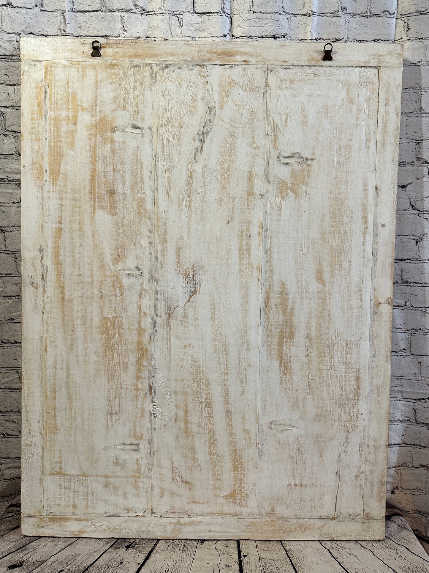 110cm x 80cm Hand Of Fatima Cream Wooden Wood Panel Wall Art Plaque Handcarved