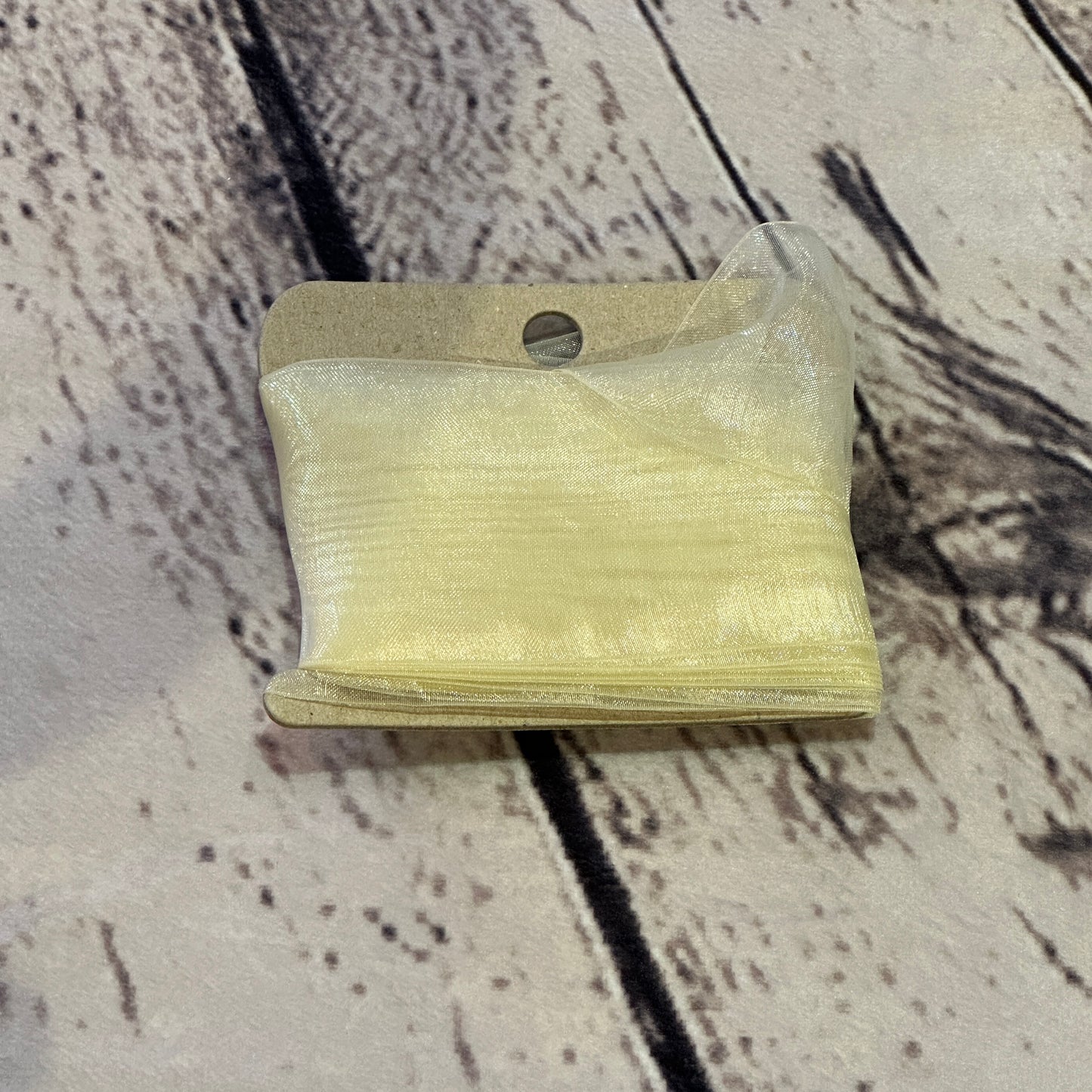 Organza Cream Pattern 2 Inch Wide Ribbon 3 Meters