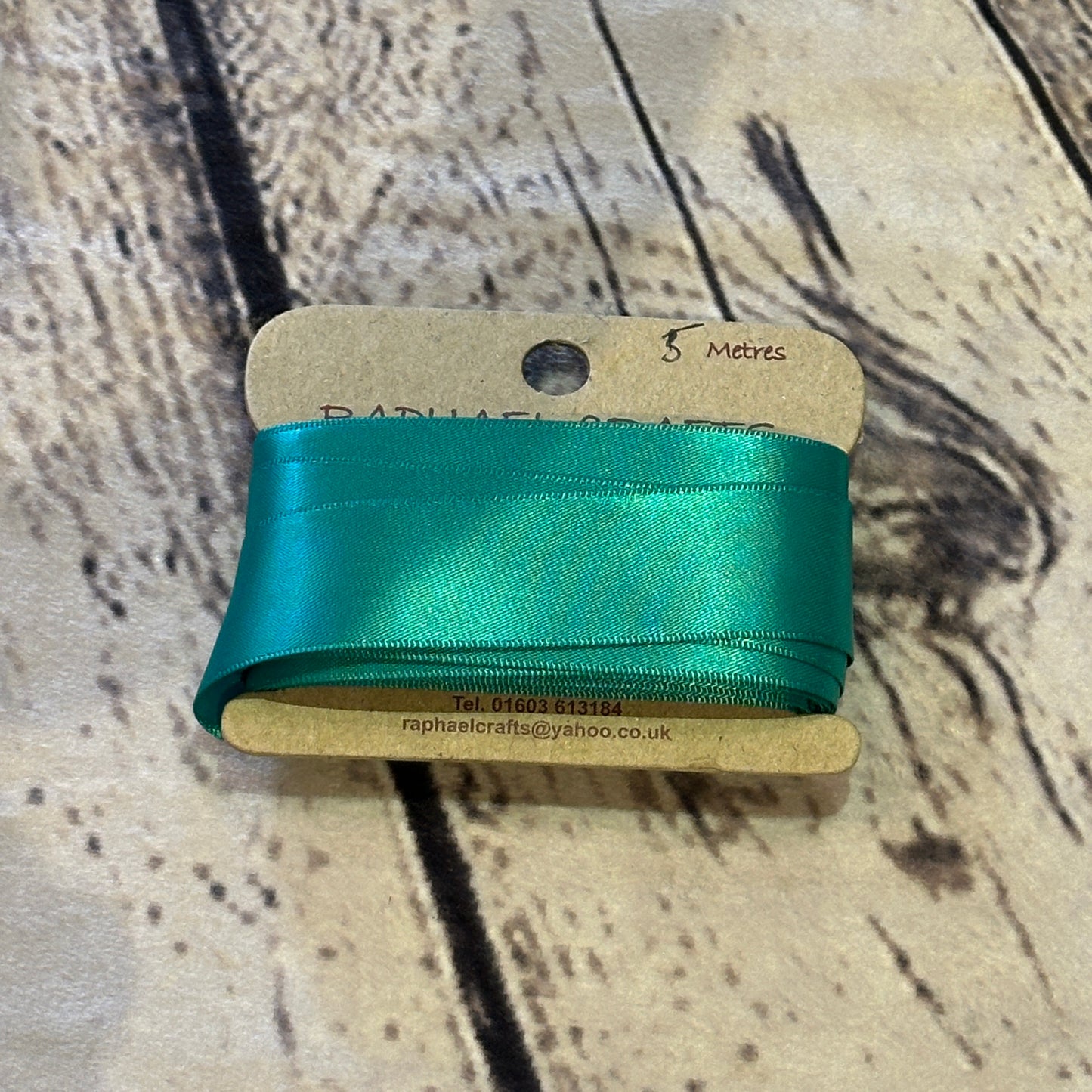 Double Faced Jade Satin Pattern 1 Inch Wide Ribbon 5 Meters