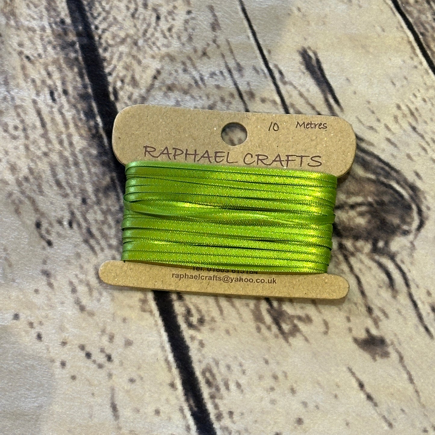 Double Faced Kiwi Satin Pattern 1/8 Inch Wide Ribbon 10 Meters