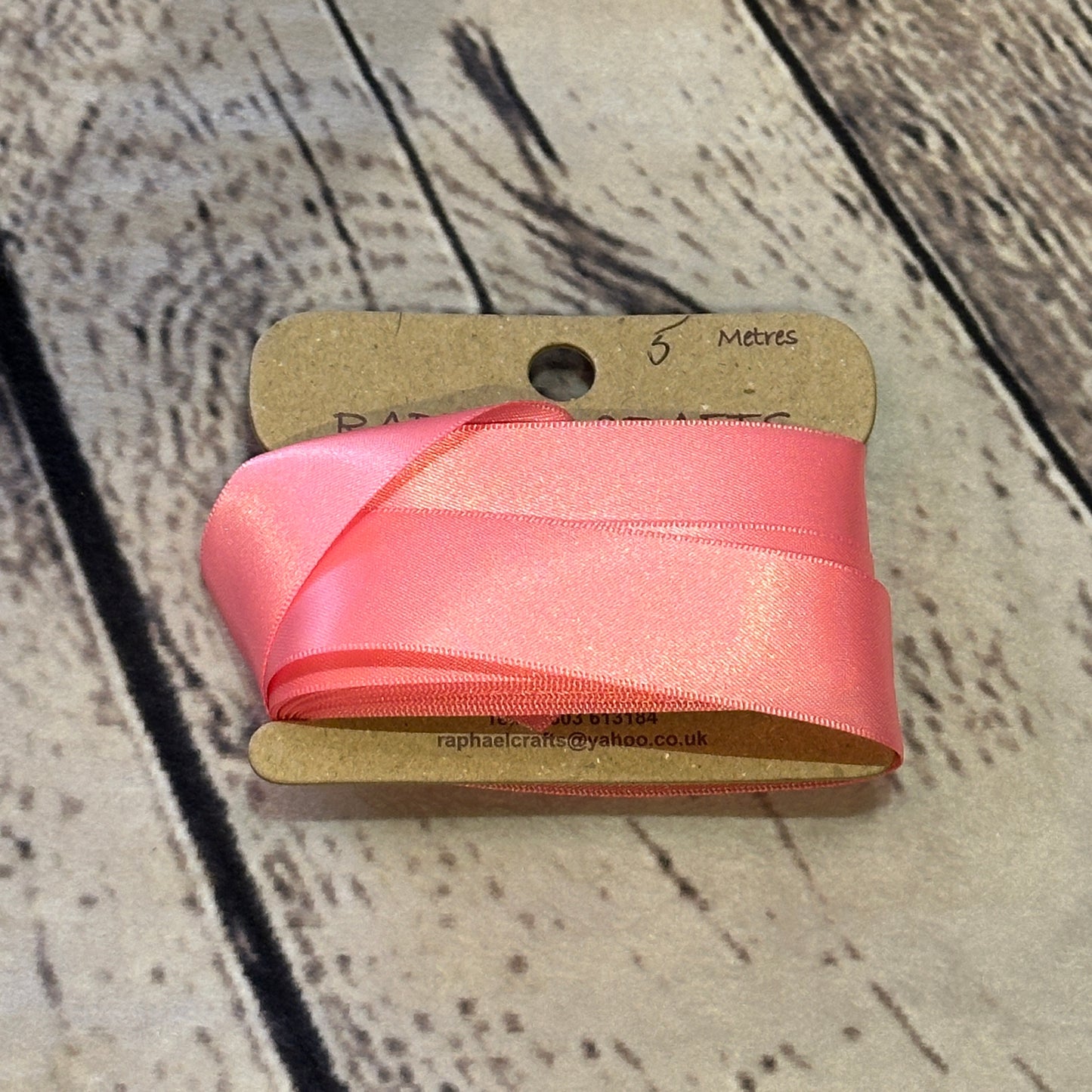 Double Faced Bubblegum Pink Satin Pattern 1 Inch Wide Ribbon 5 Meters