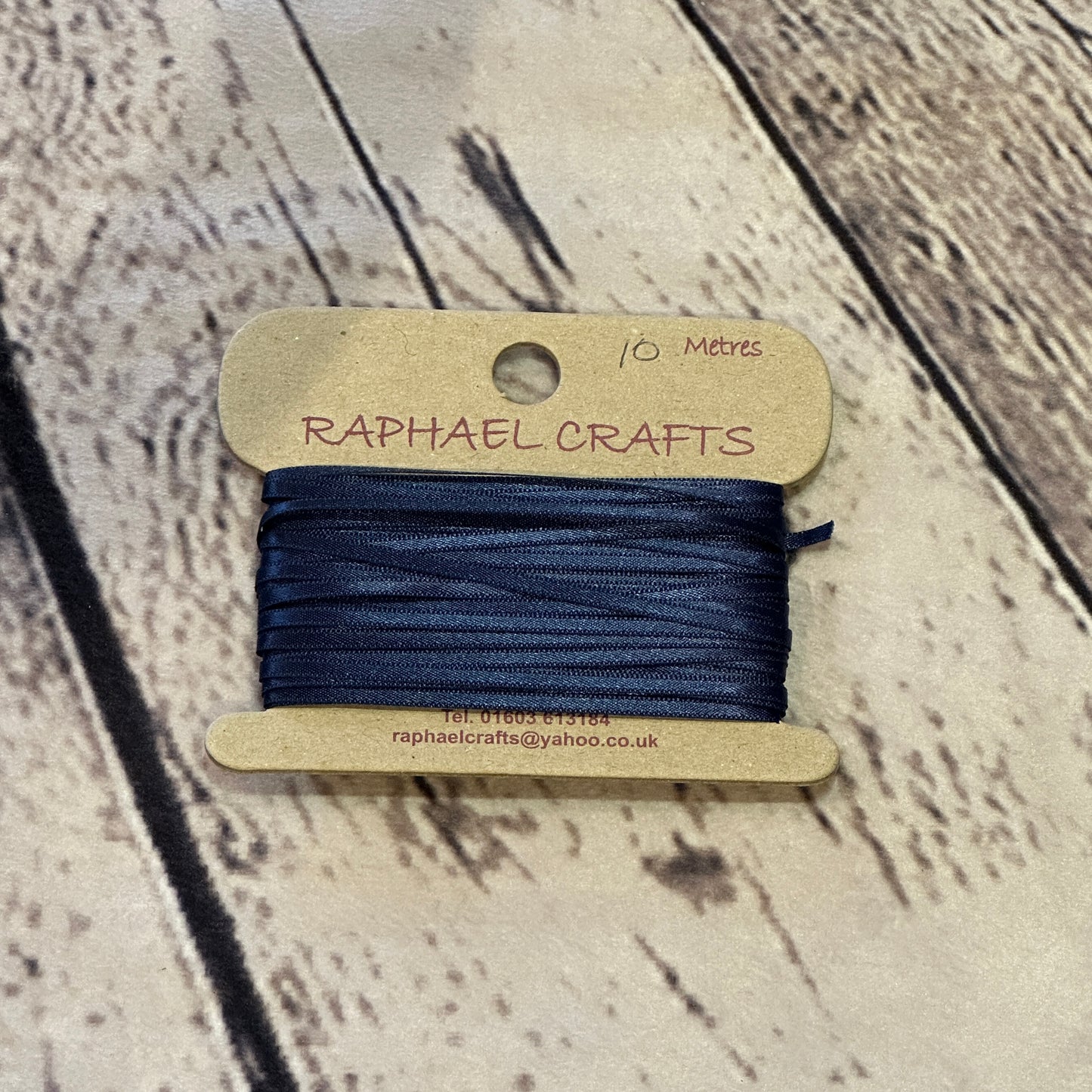 Double Faced Navy Satin Pattern 1/8 Inch Wide Ribbon 10 Meters