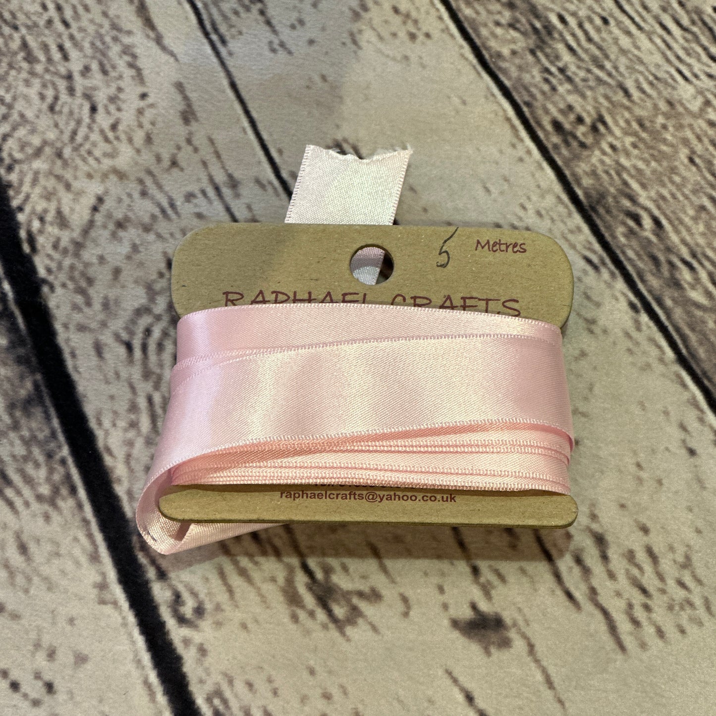 Double Faced Pink Satin Pattern 1 Inch Wide Ribbon 5 Meters