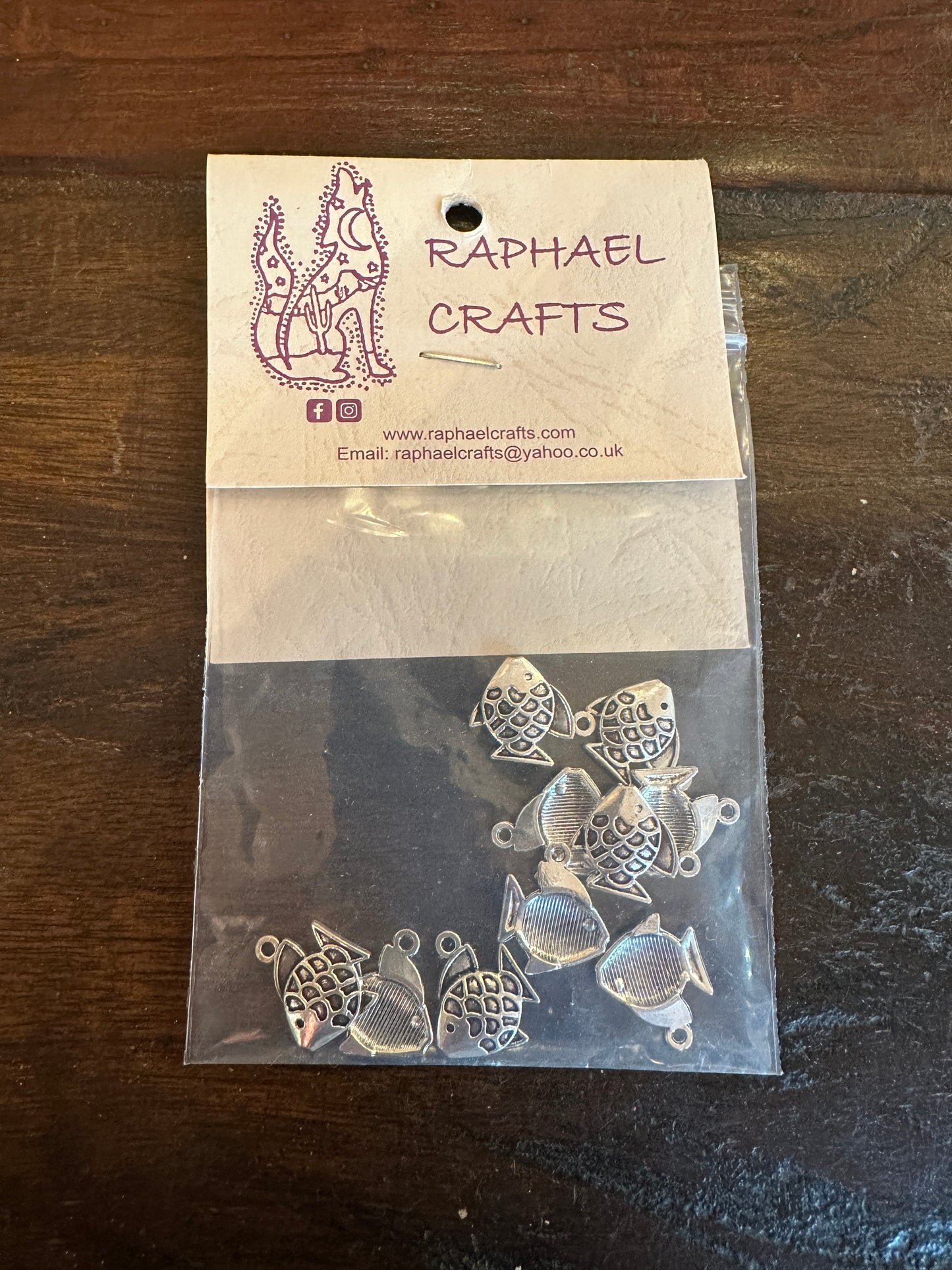 Jewellery Making Fish Charms Pack Of 10 Silver Colour