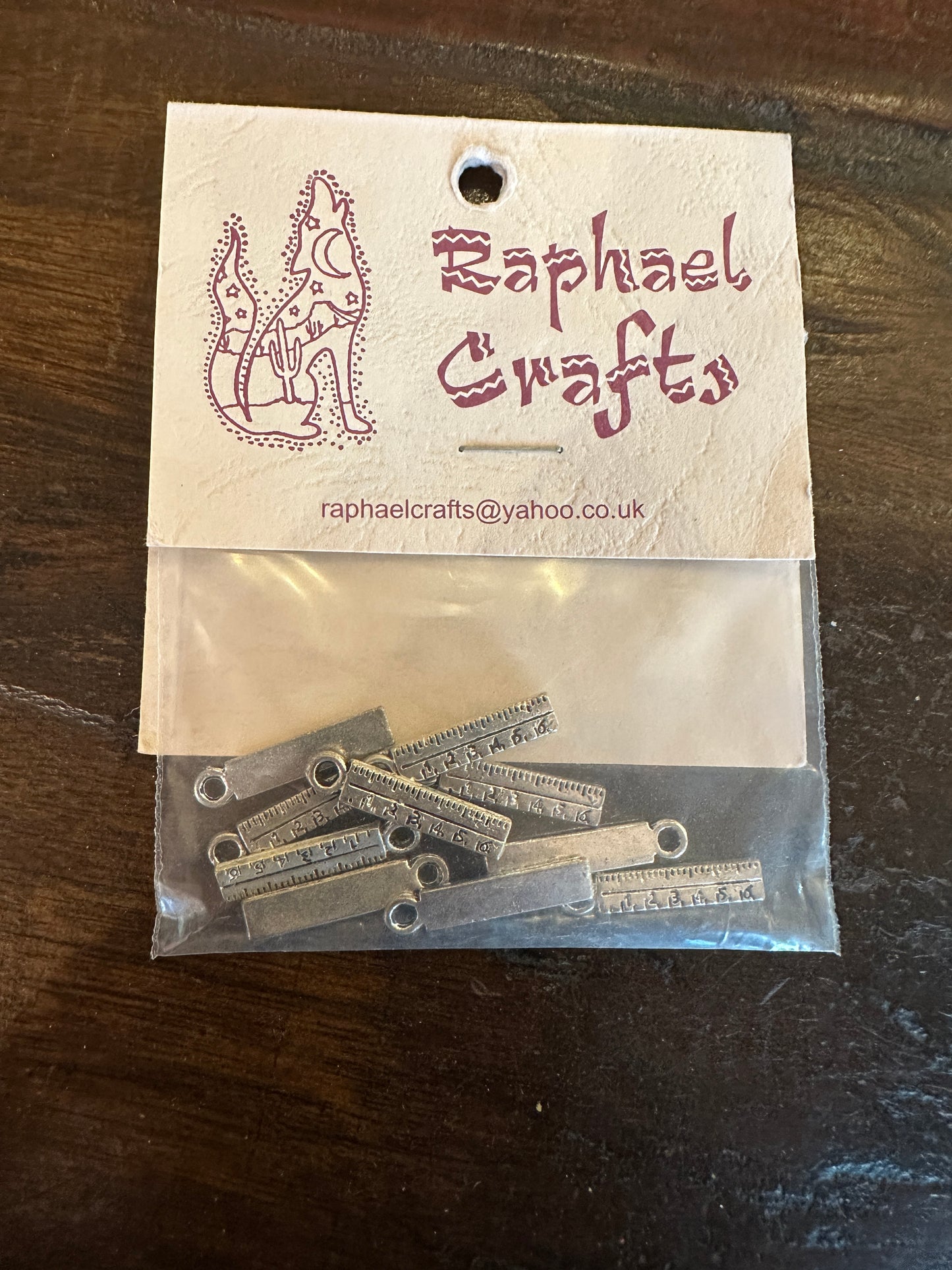 Jewellery Making Ruler Charms Pack Of 10 Silver Colour