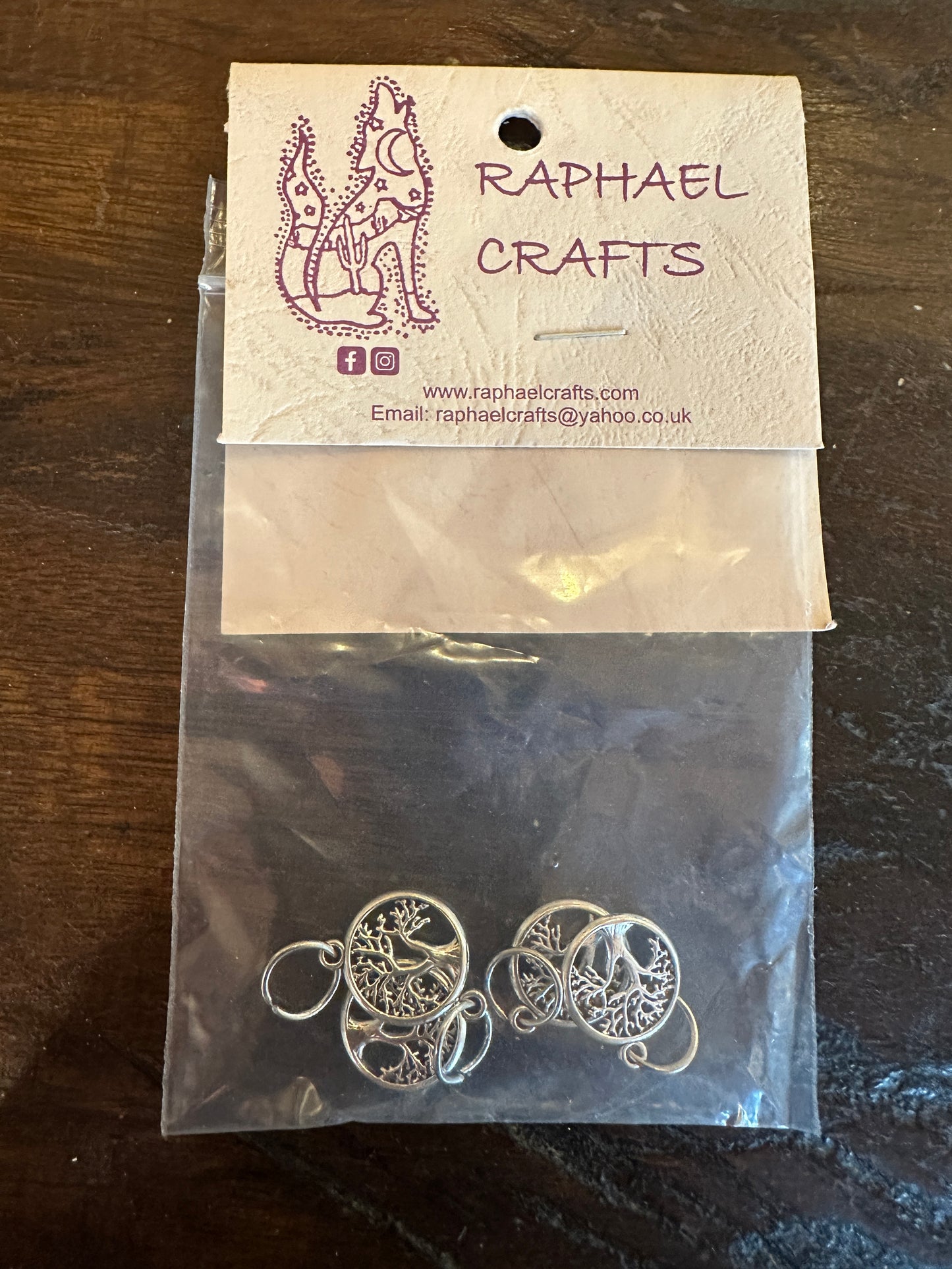 Jewellery Making Tree Of Life Round Charms Pack Of 4 Silver Colour
