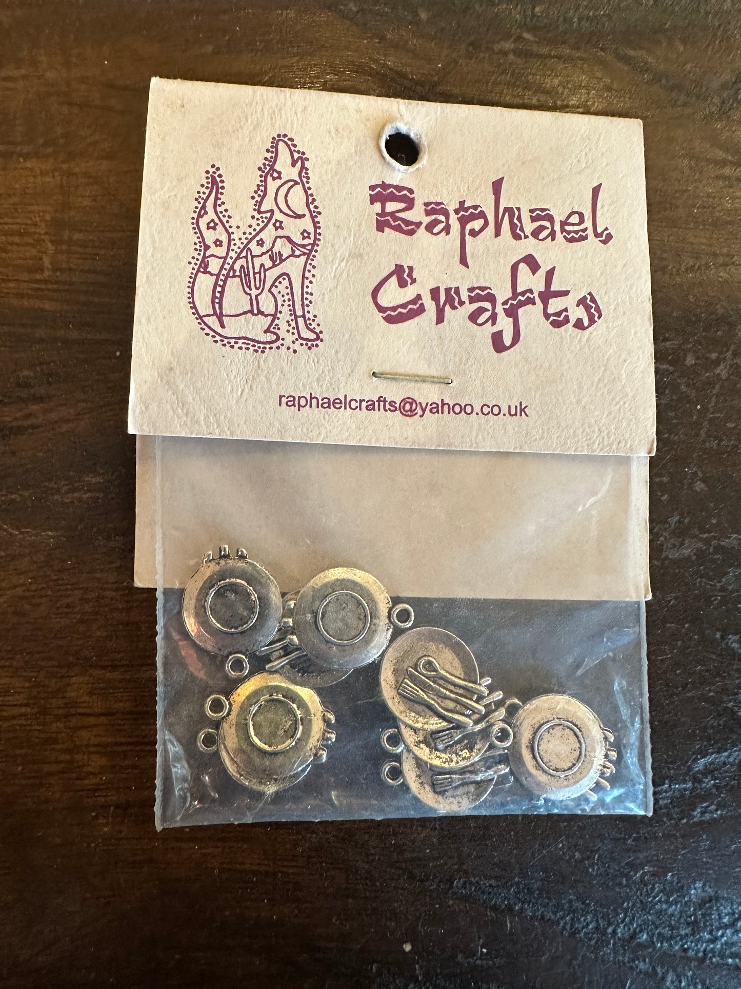 Jewellery Making Plate Charms Pack Of 10 Silver Colour