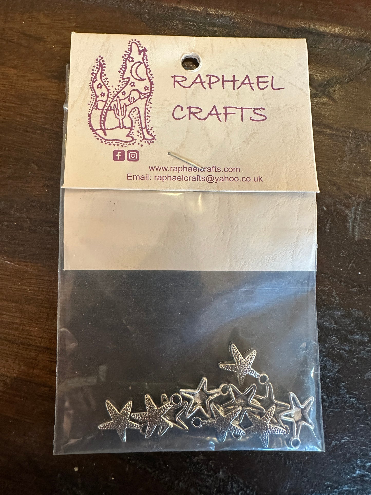 Jewellery Making Starfish Charms Pack Of 10 Silver Colour