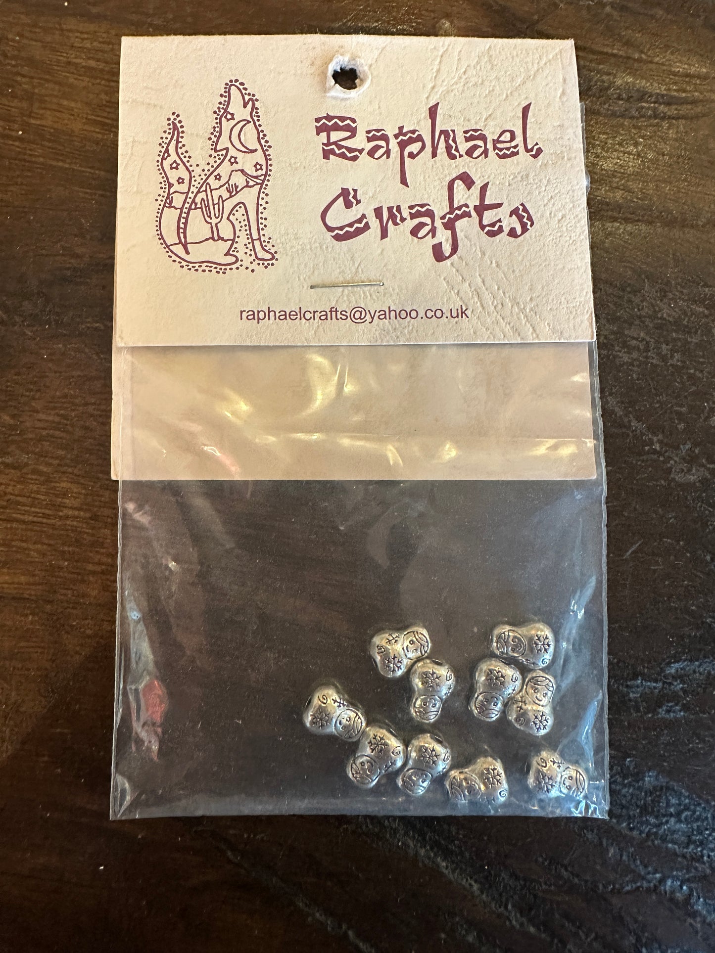 Jewellery Making Doll Bead Charms Pack Of 10 Silver Colour