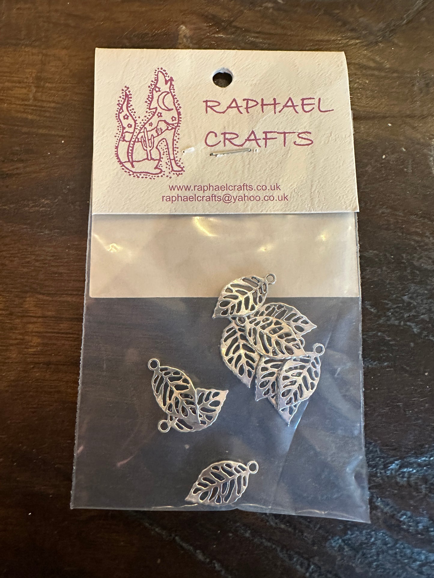 Jewellery Making Skeleton Leaf Charms Pack Of 10 Silver Colour