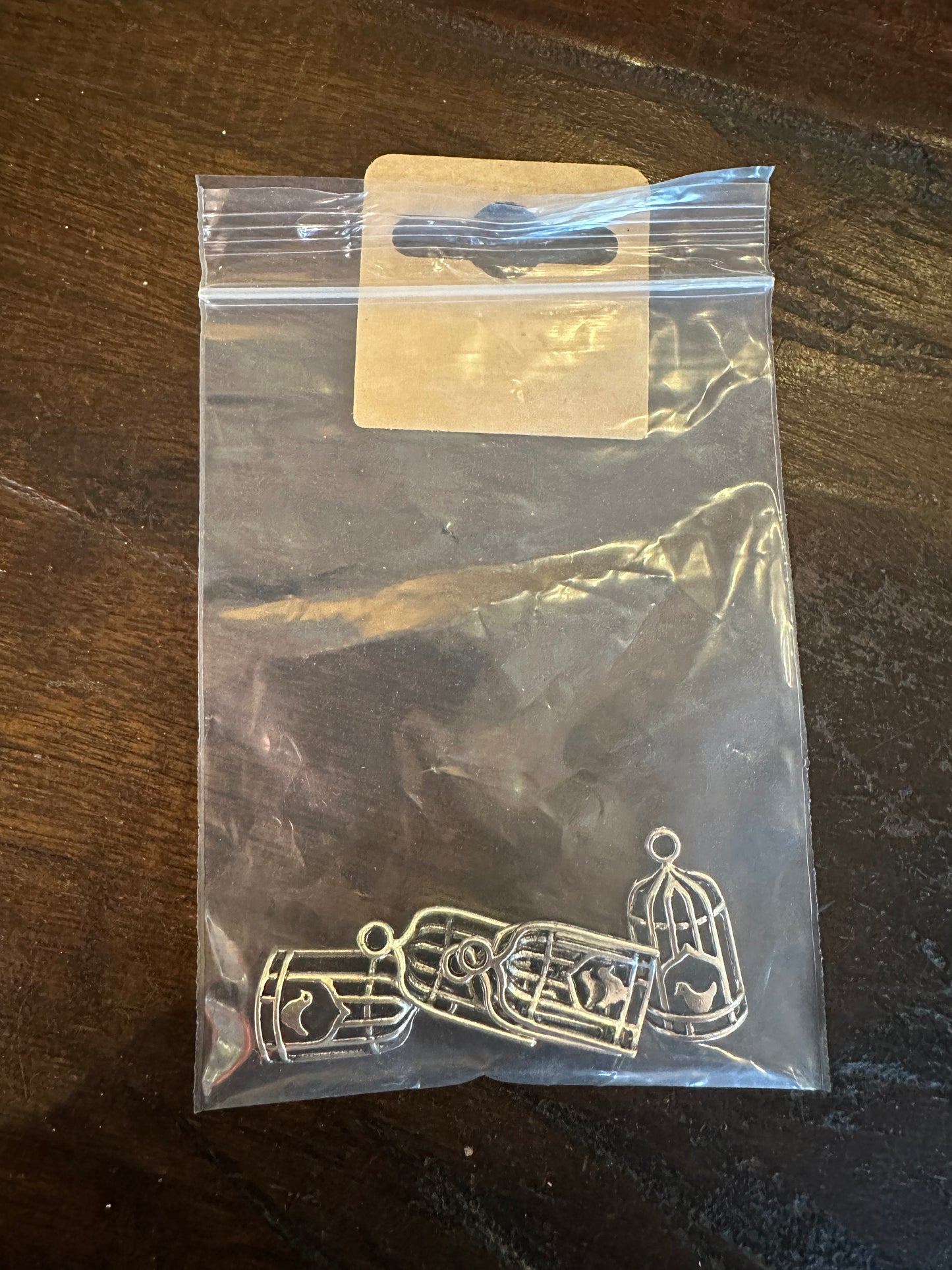 Jewellery Making Bird Cage Charms Pack Of 5 Silver Colour