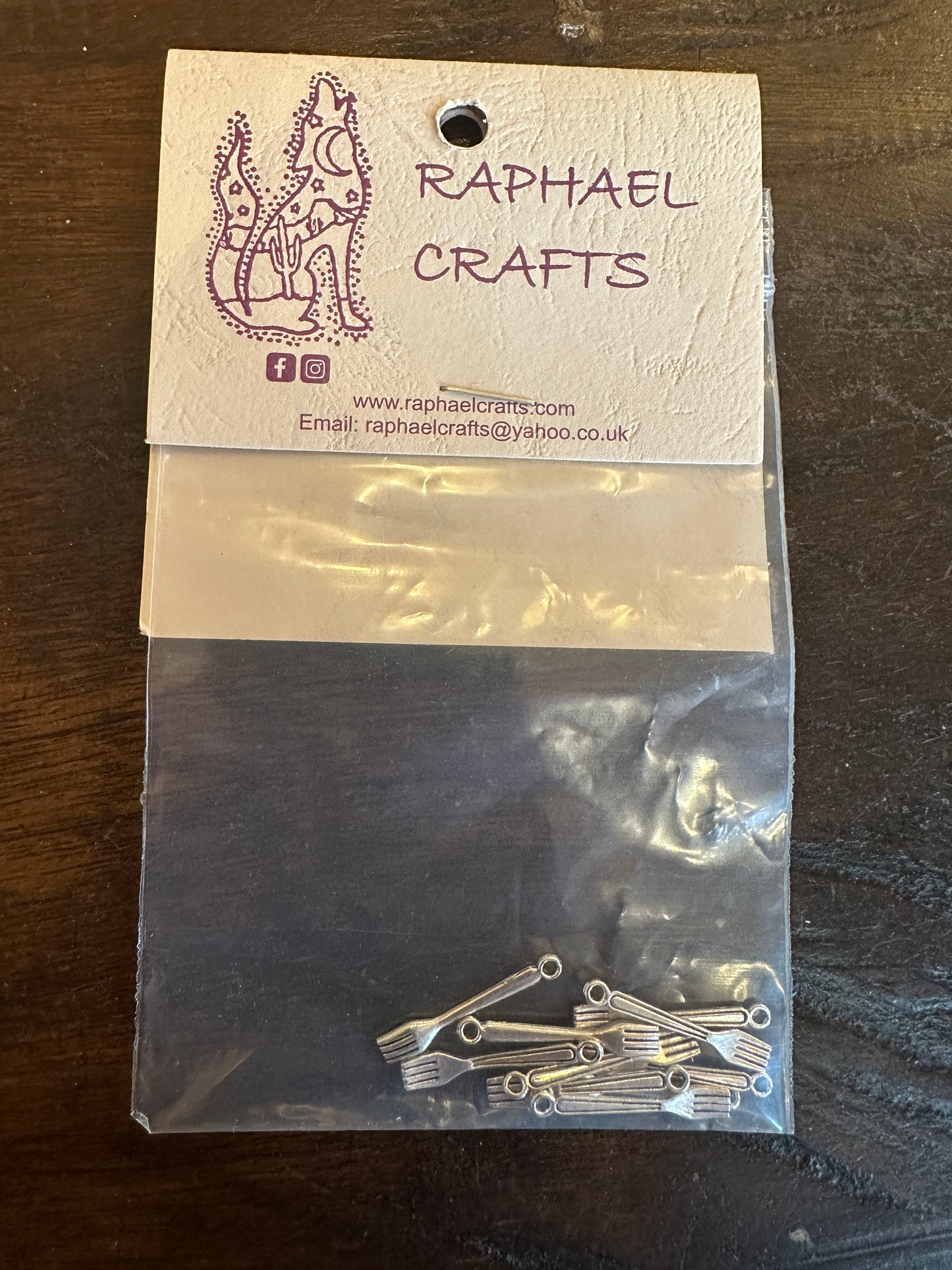 Jewellery Making Forks Charms Pack Of 10 Silver Colour