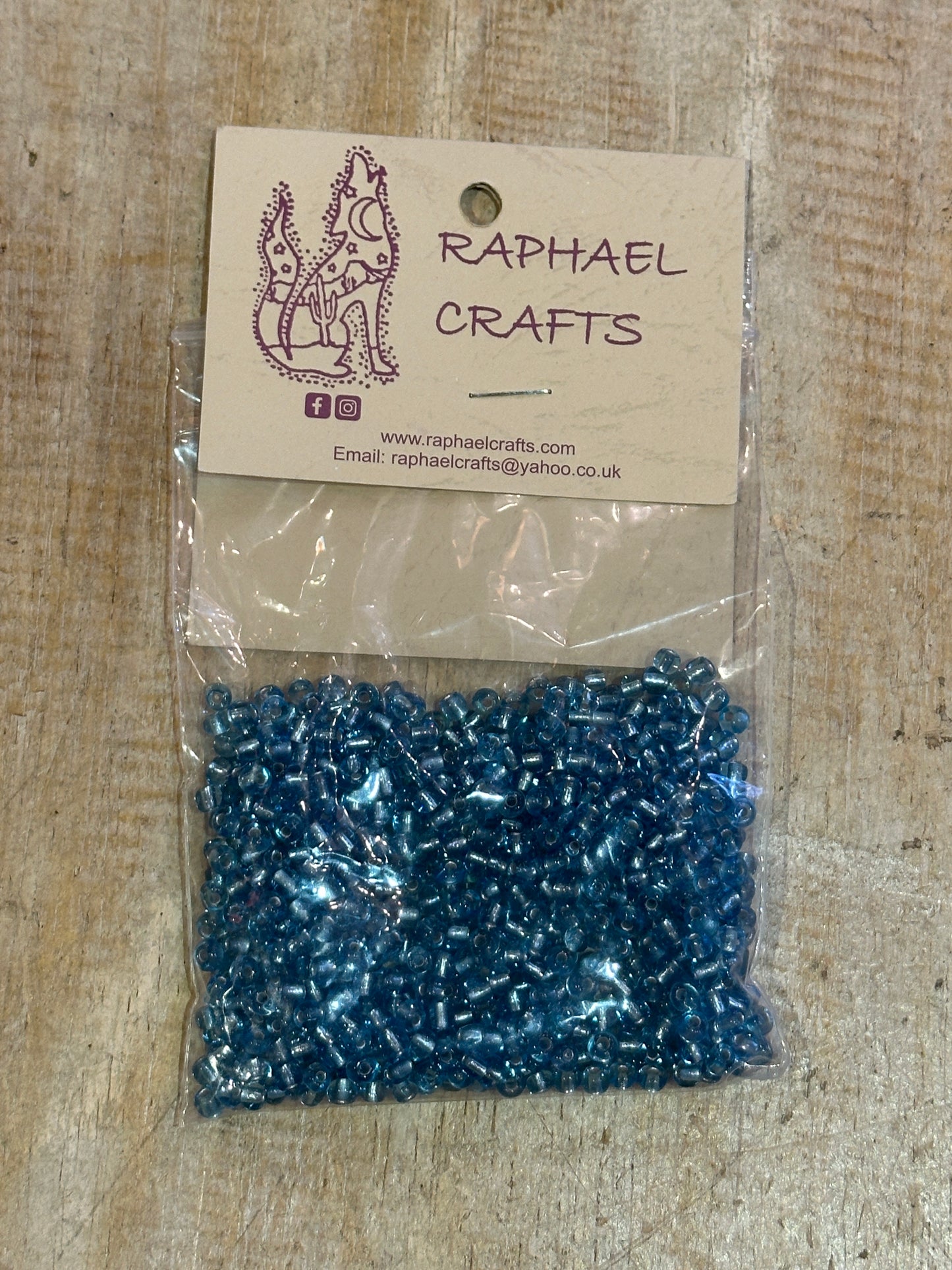 Glass Seed Beads Turquoise Silver Lined Size 6 50g