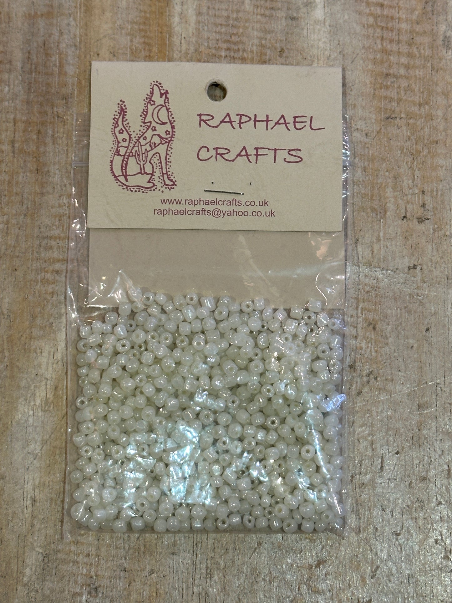 Glass Seed Beads Light Cream Size 6 50g