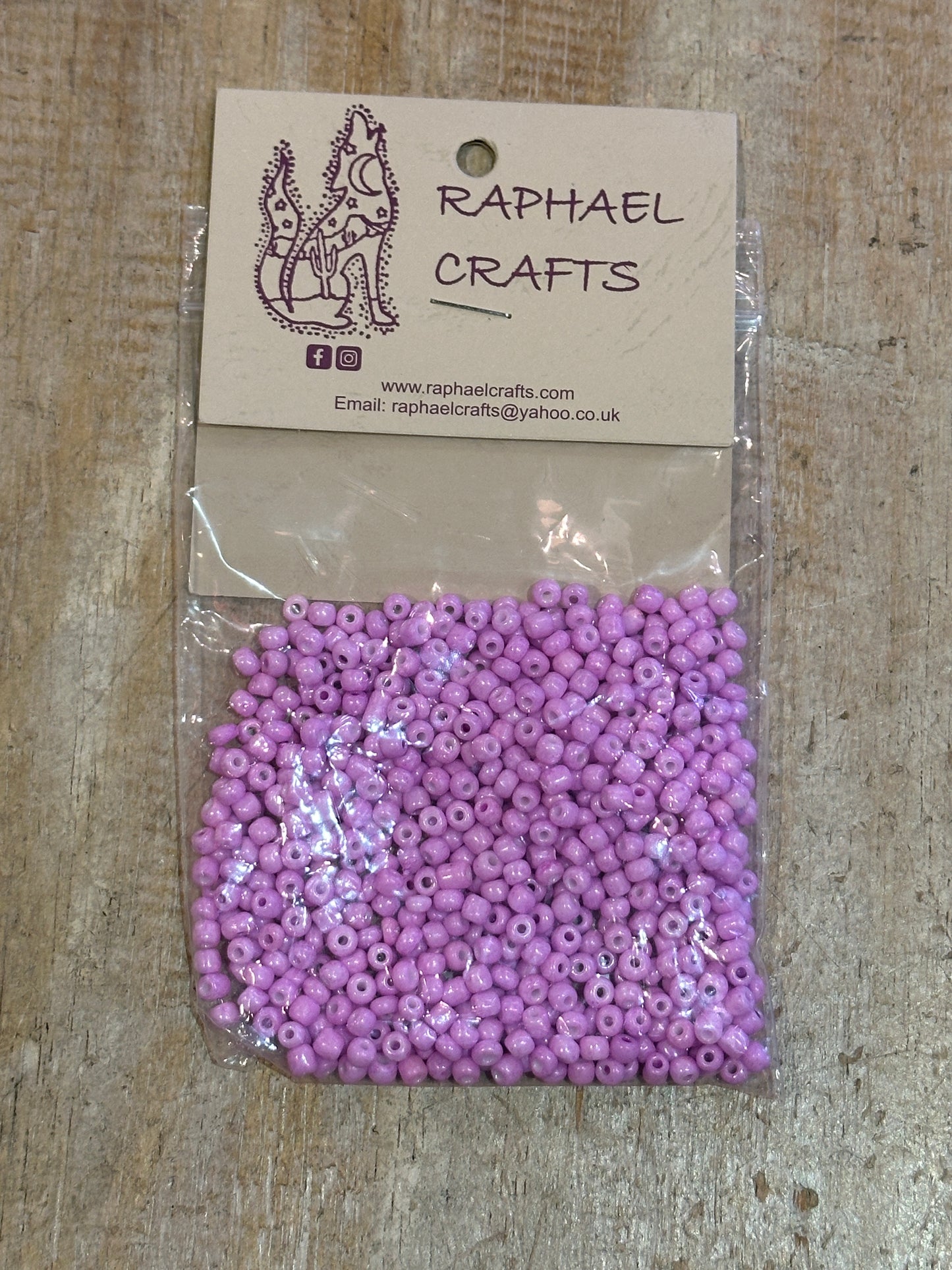 Glass Seed Beads Lilac Size 6 50g