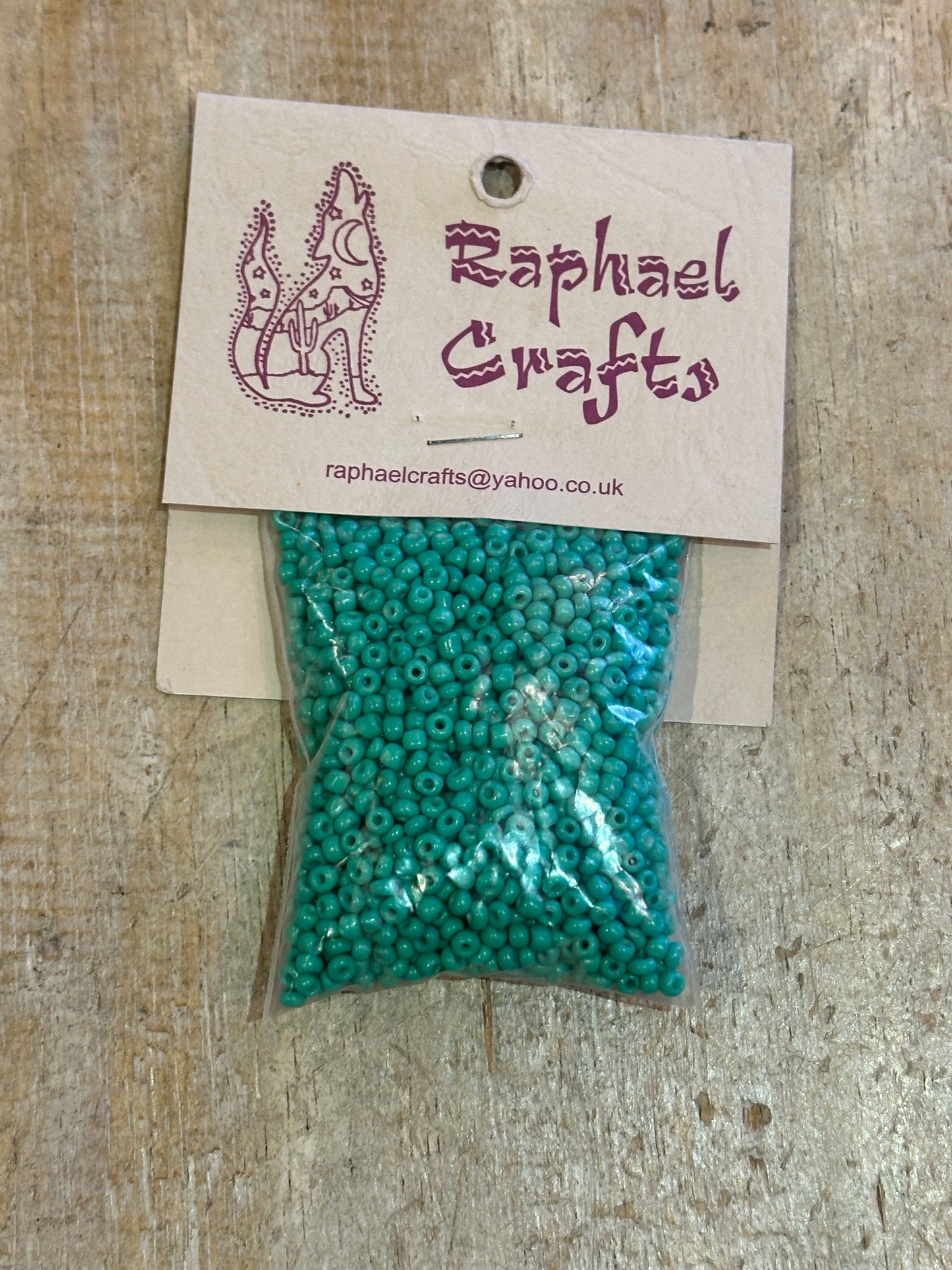 Glass Seed Beads Teal Size 8 50g