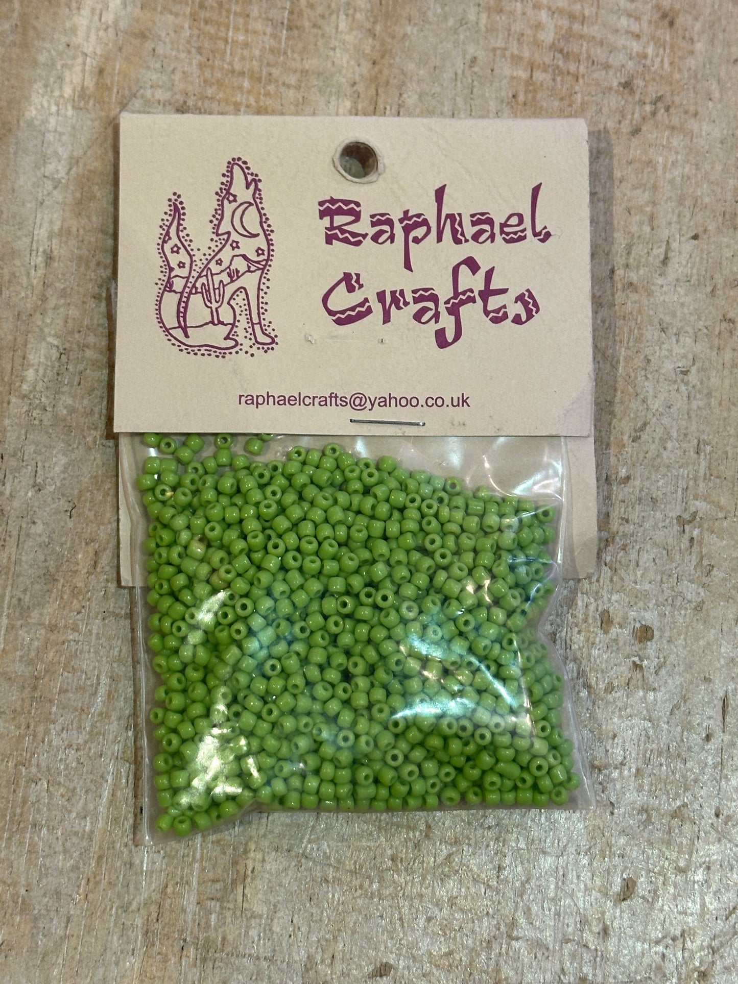 Glass Seed Beads Chartreuse Green Size 8 50g