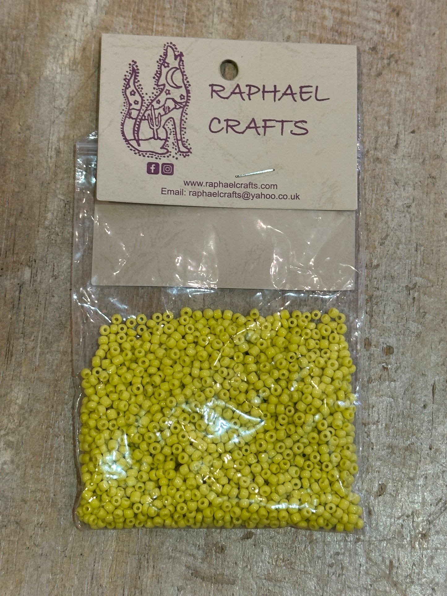 Glass Seed Beads Daisy Yellow Size 8 50g