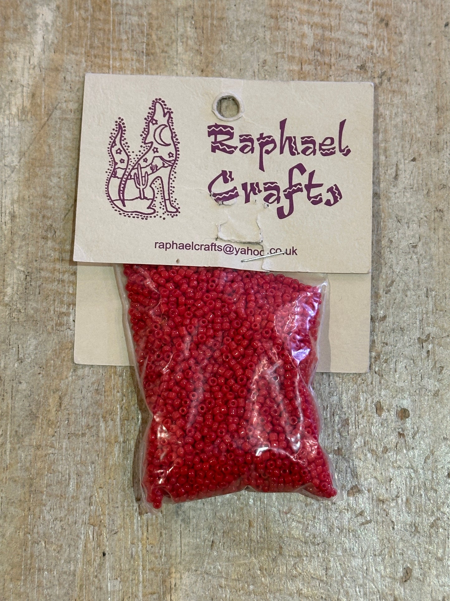 Glass Seed Beads Coral Red Size 11 50g