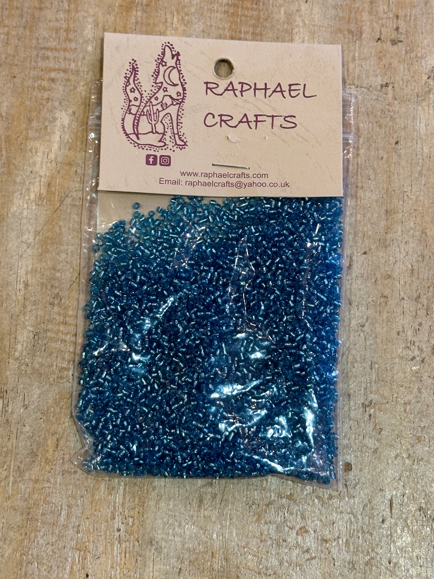 Glass Seed Beads Turquoise Silver Lined Size 11 50g