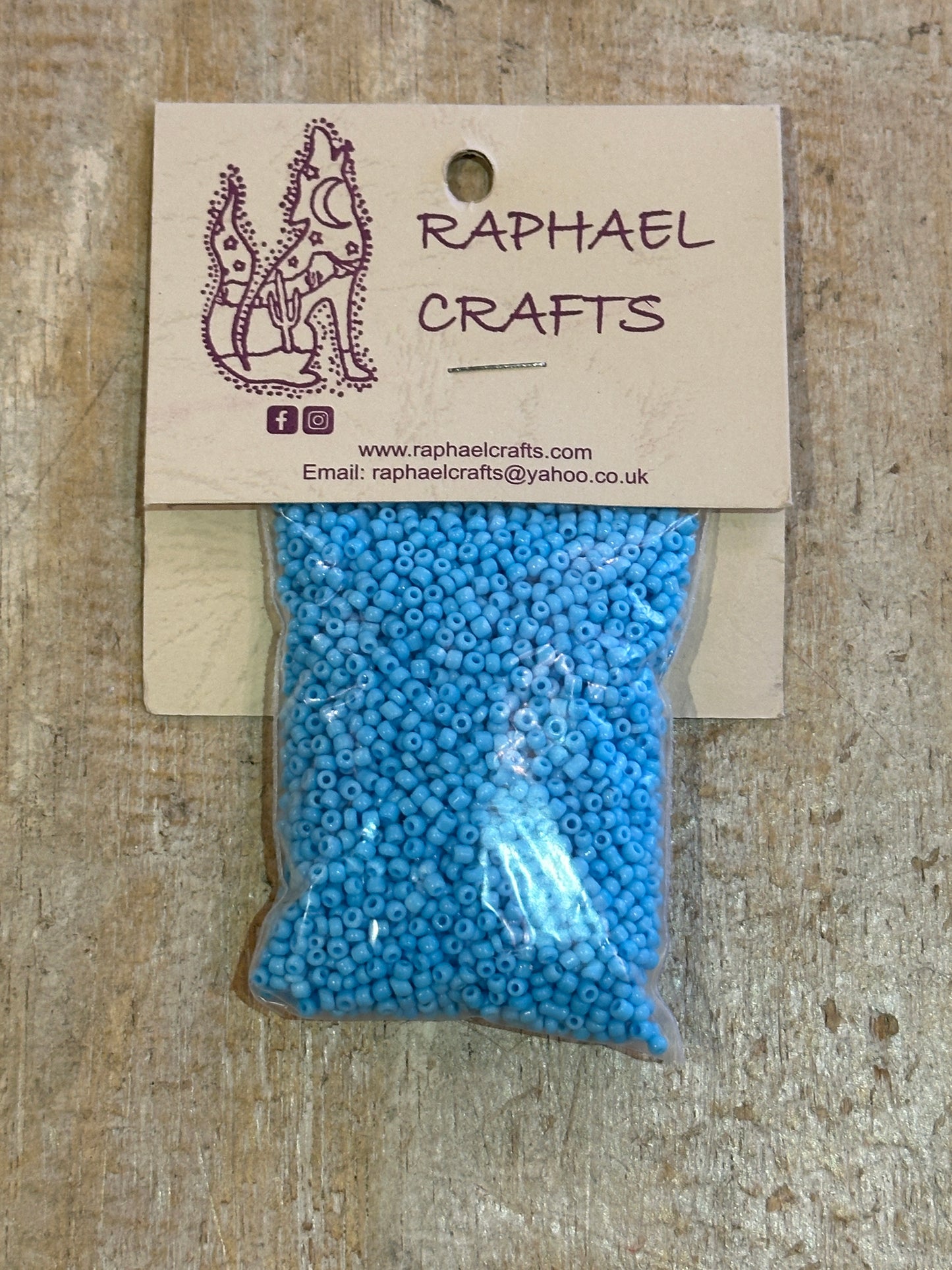 Glass Seed Beads Light Blue Size 11 50g