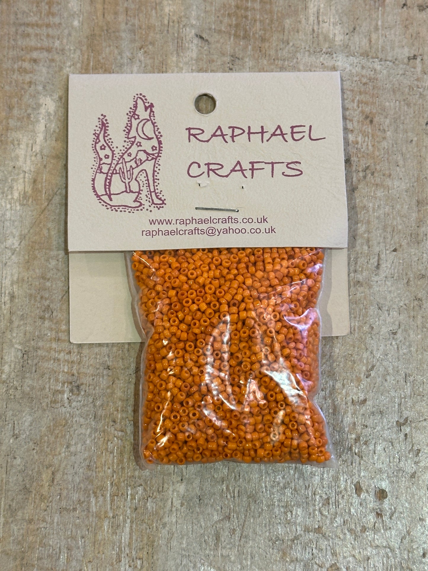 Glass Seed Beads Orange Size 11 50g