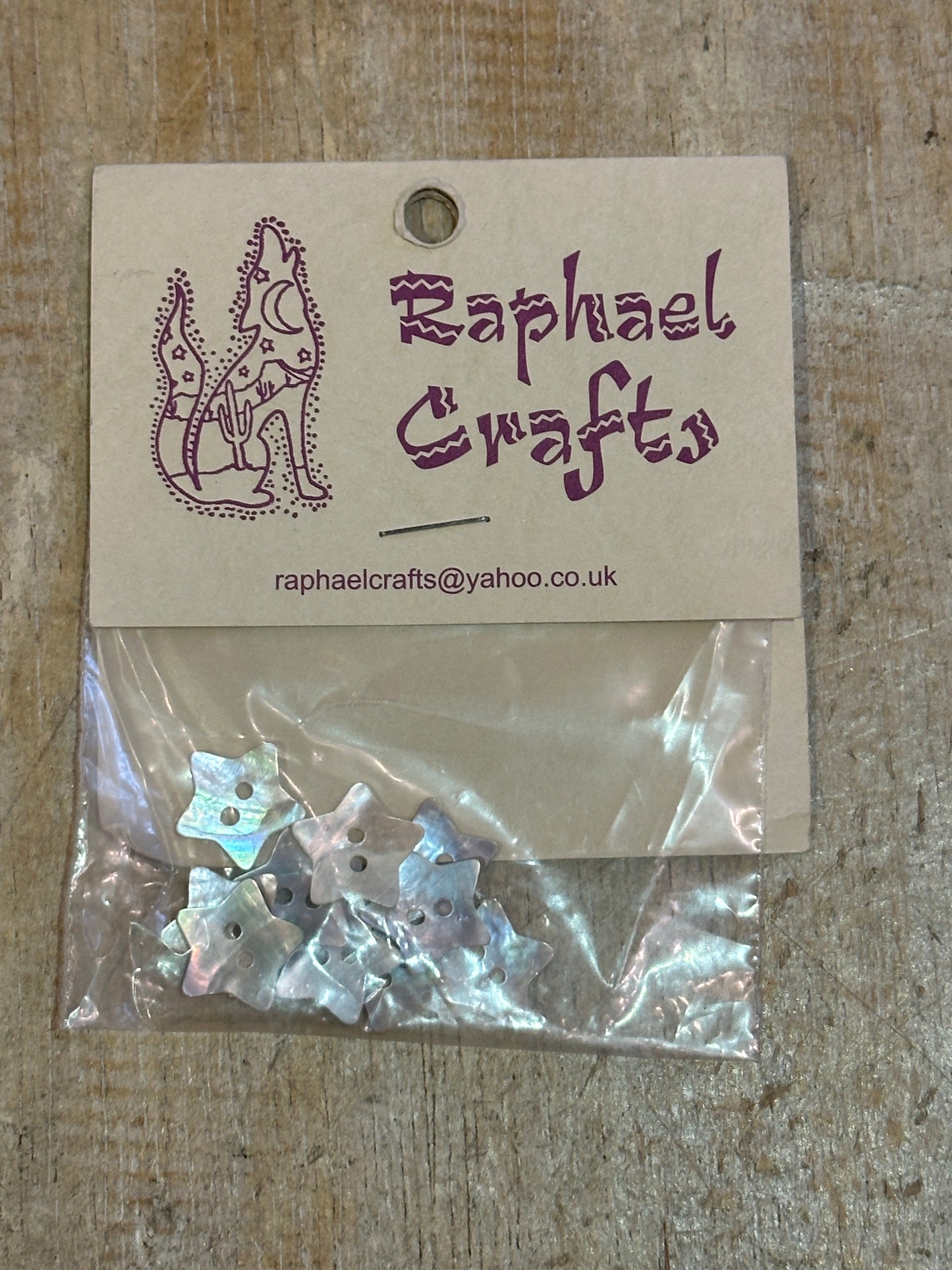 Mother of Pearl Star Buttons Pack Of 10