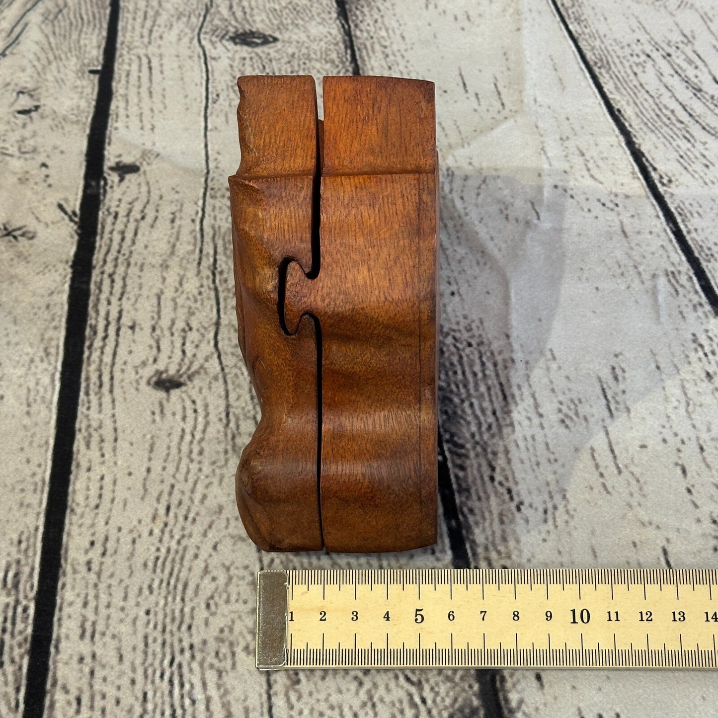 Carved Dragon Head 4 Bit Wooden Puzzle Box Secret Box Magic Trinket Handmade