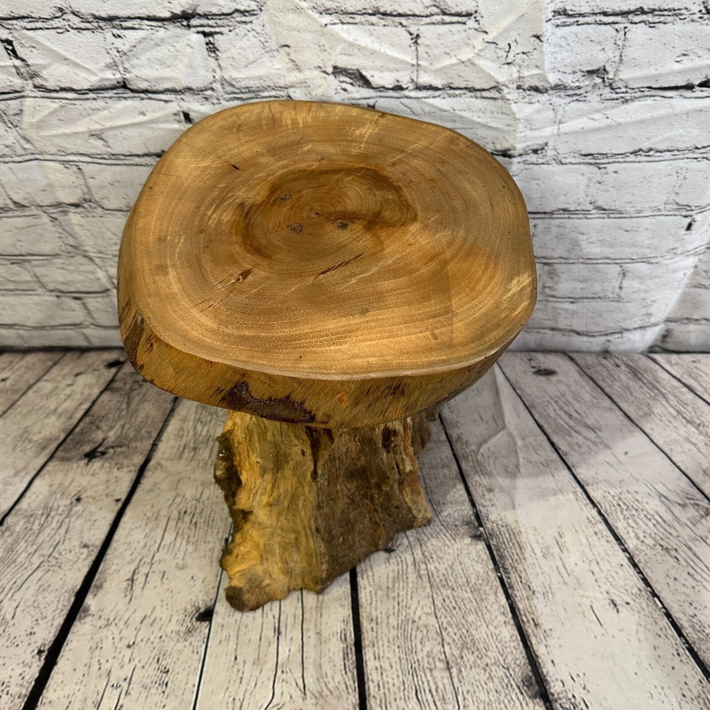 32cm x 24cm Teak Root Wood Mushroom Coffee Table Side Table Home Furniture No 14