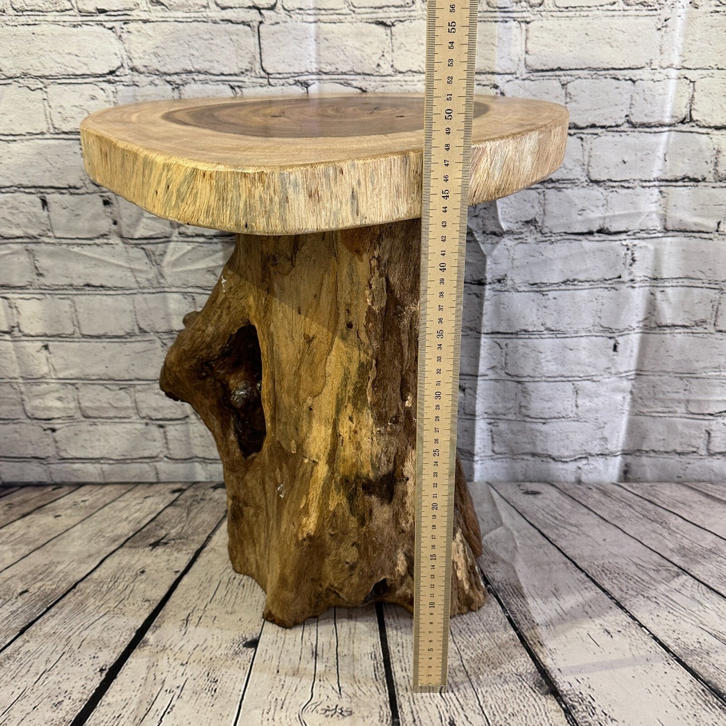 48cm x 40cm Teak Root Wood Mushroom Coffee Table Side Table Home Furniture No 1