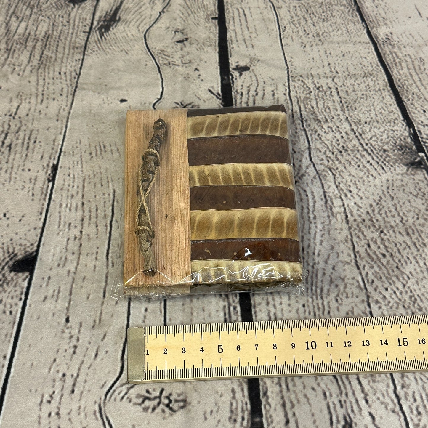 Natural Leaf Note Book 12cm x 10cm With Paper Made From Bamboo Pulp Design 1