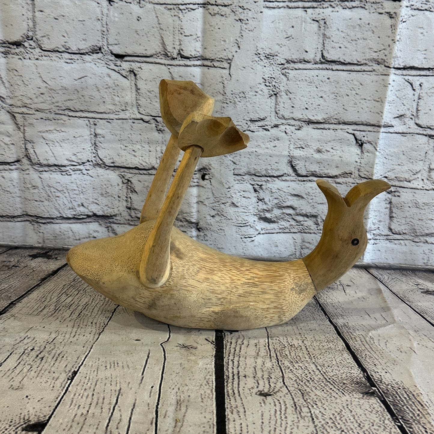 25cm x 20cm Wooden Drunk Duck Wine Bottle Holder Vintage Rustic Funny Gift