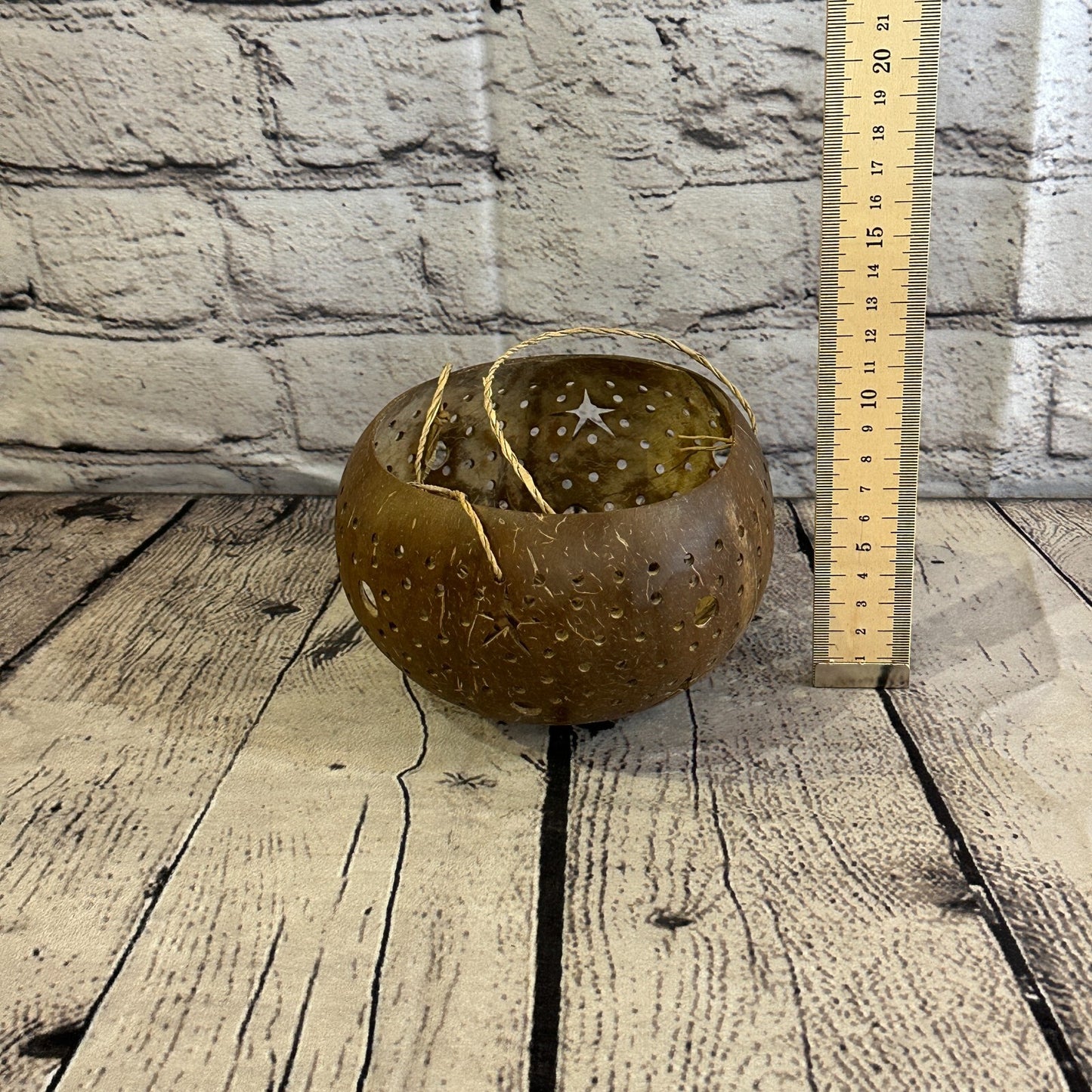 Plain Coconut Shell Hanging Basket Orchid Planter Balcony Decorative Vase Flower