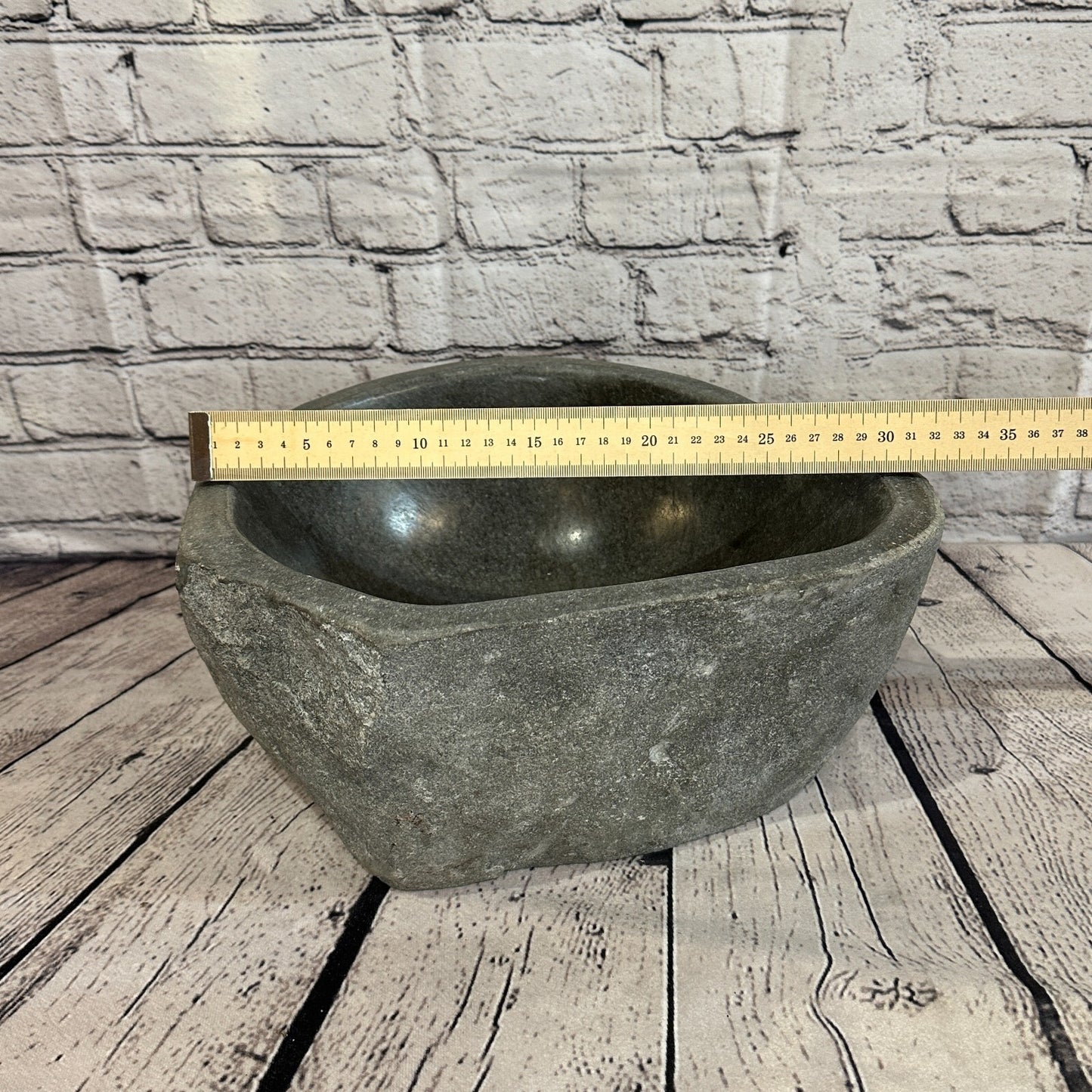 32cm x 27cm River Stone Sink Basin Bowl Natural for Bathroom Washroom Oval No 34
