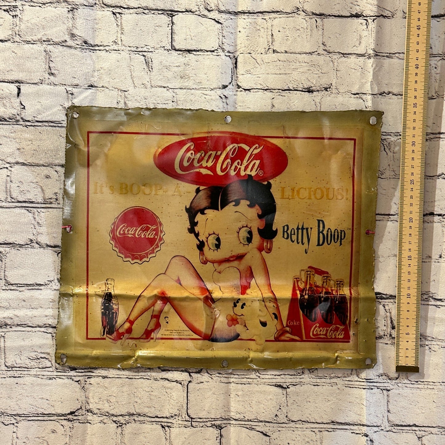 Betty Boop Cocacola Poster Advert Wall Plaque 42cm x 36cm Vintage Retro Tin Sign